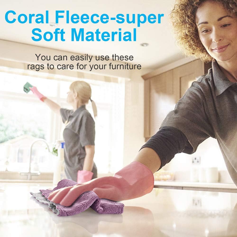 OstWony Reusable Cleaning Cloths 11PCS 10x6 Inch Microfiber Dish Towels