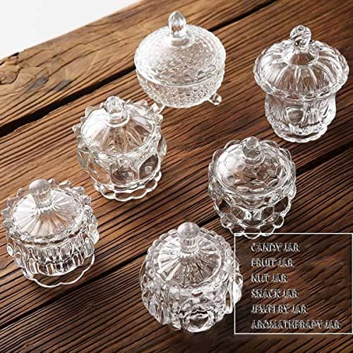 Transparent Crystal Jar With Lid - Elegant Storage Display Container