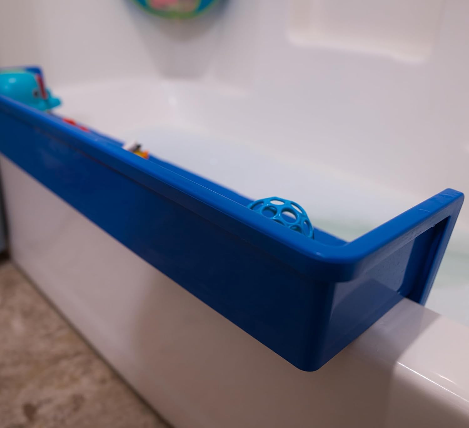 Tub Topper Splash Guard Play Shelf Blue