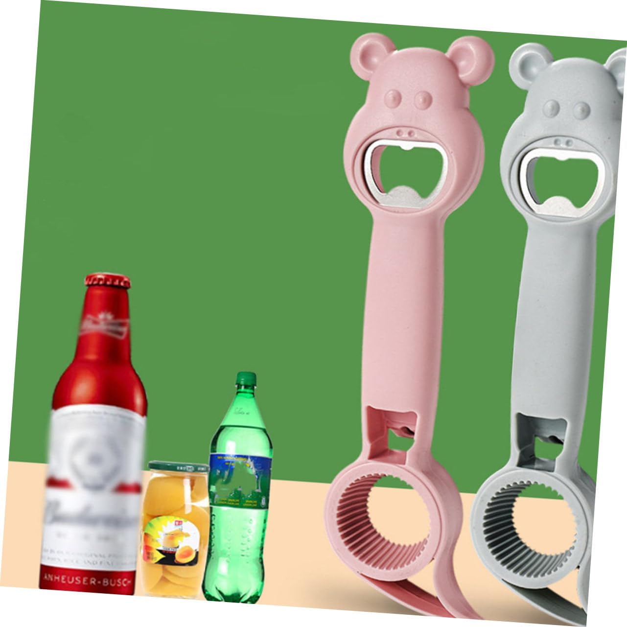 KICHOUSE 4 Pack Multi Function Jar Opener Set