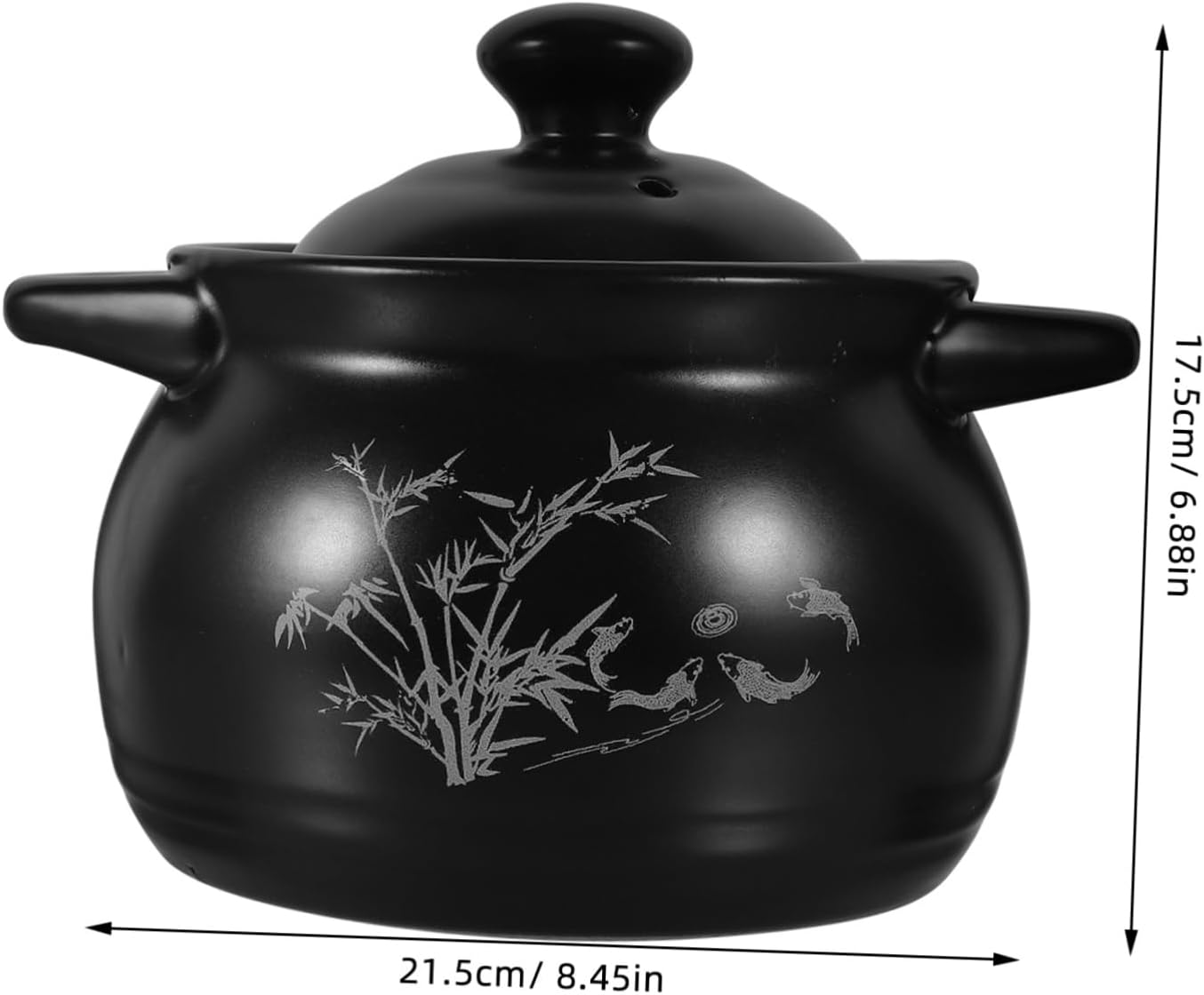 Hemoton 18L Ceramic Stockpot with Lid