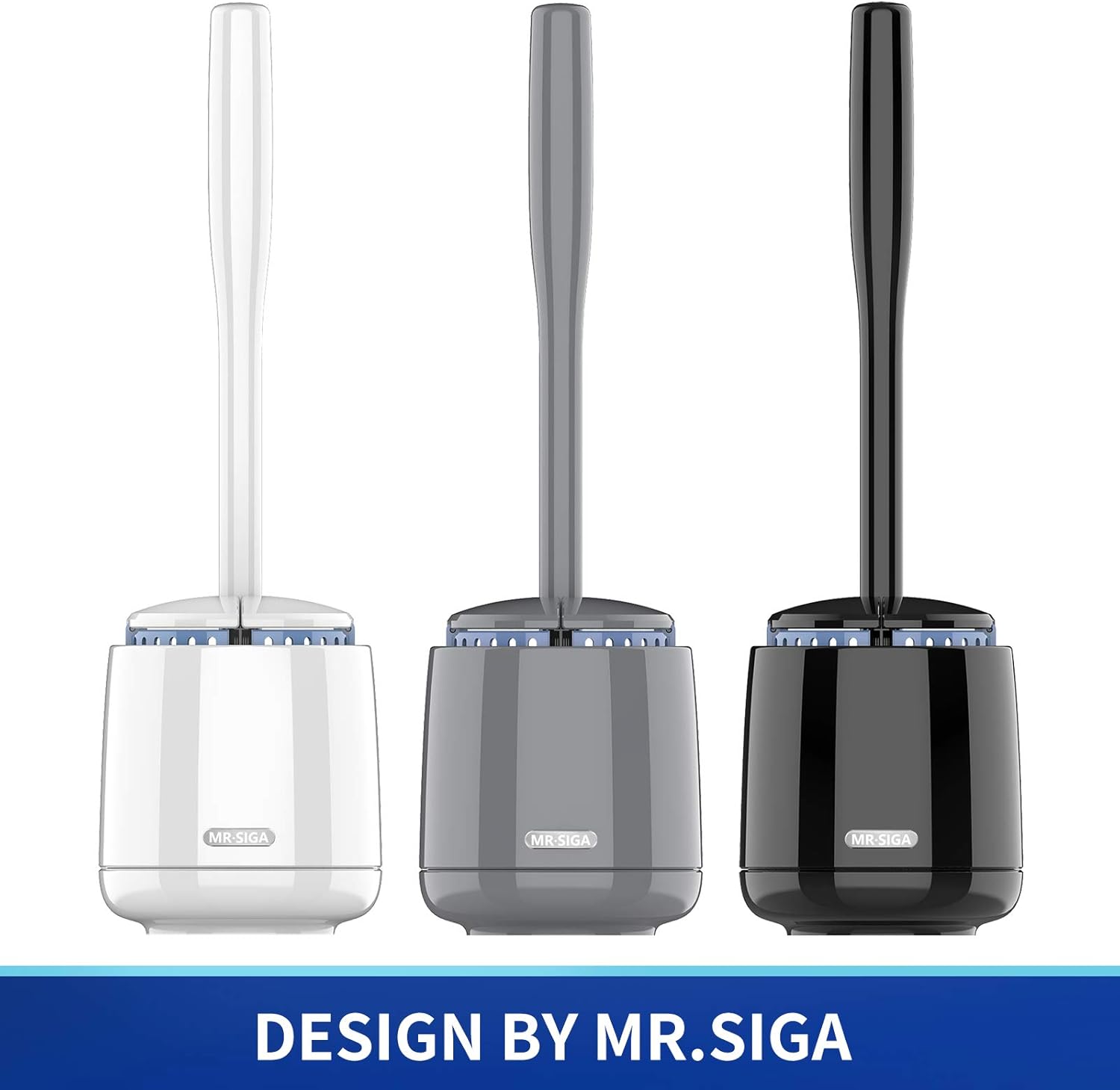 MRSIGA Toilet Bowl Brush with Holder White 1 Pack