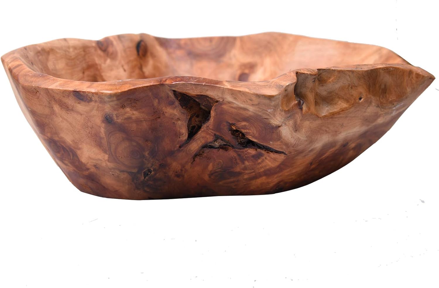 Handmade Natural Root Wood Salad Bowl 12-14 Inch
