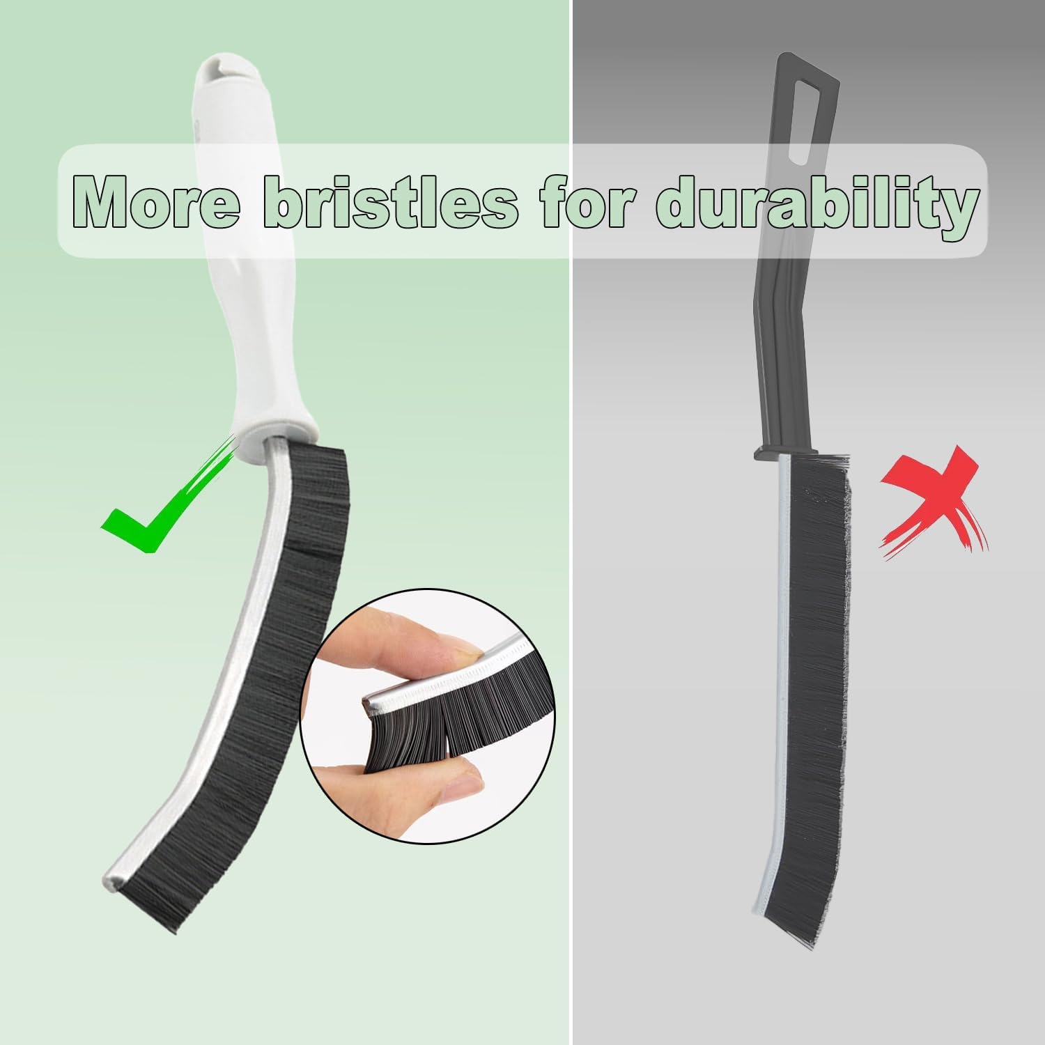 2Pcs Crevice Cleaning Brush for Kitchen and Bathroom Use