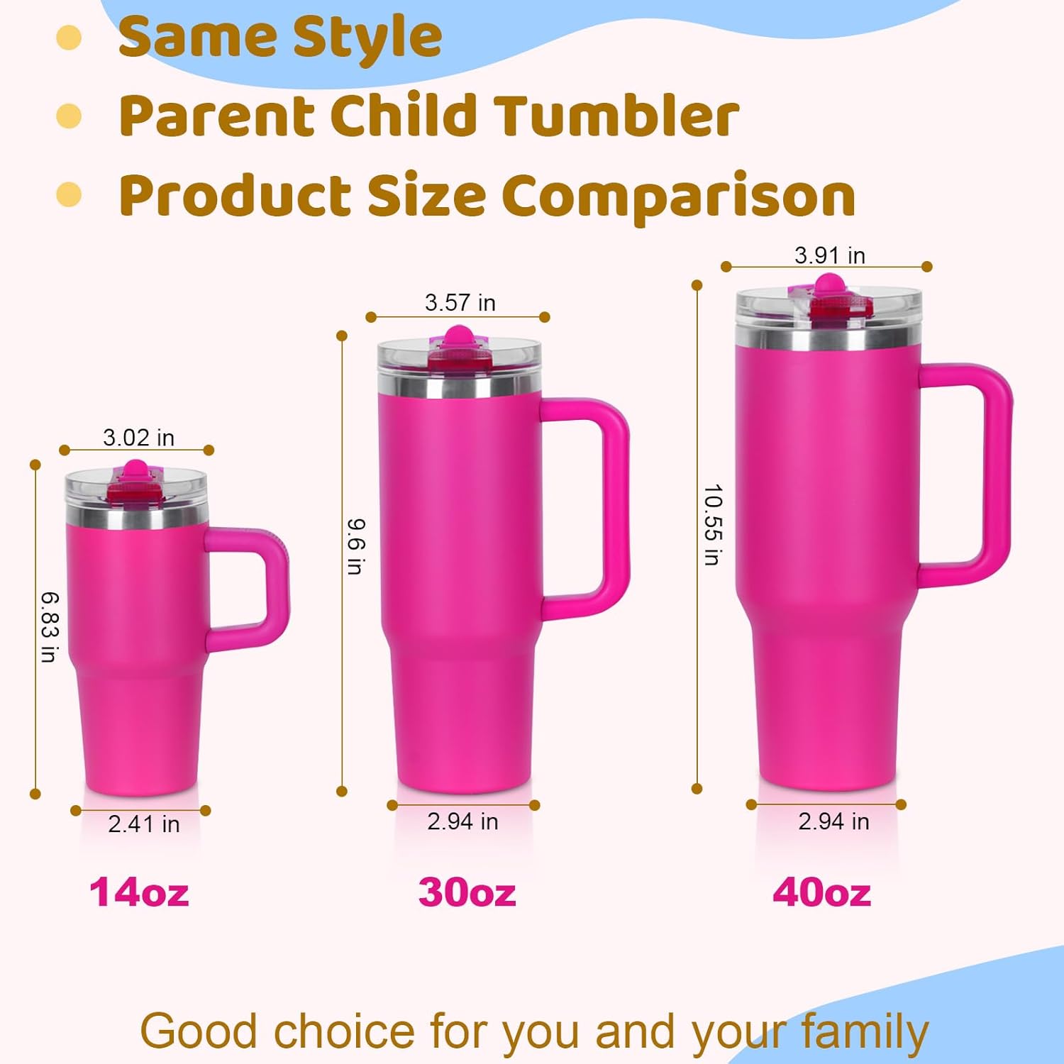14 oz Kids Tumbler with Flip Straw Lid and Handle