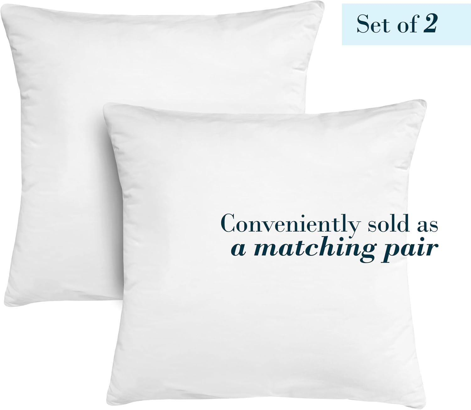 Mocassi Premium Ultra Soft Pillow Inserts Pack of 2