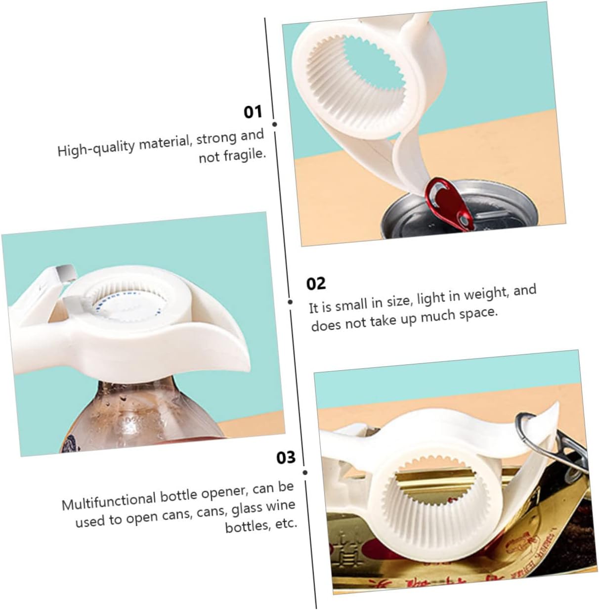 KICHOUSE 4 Pack Multi Function Jar Opener Set