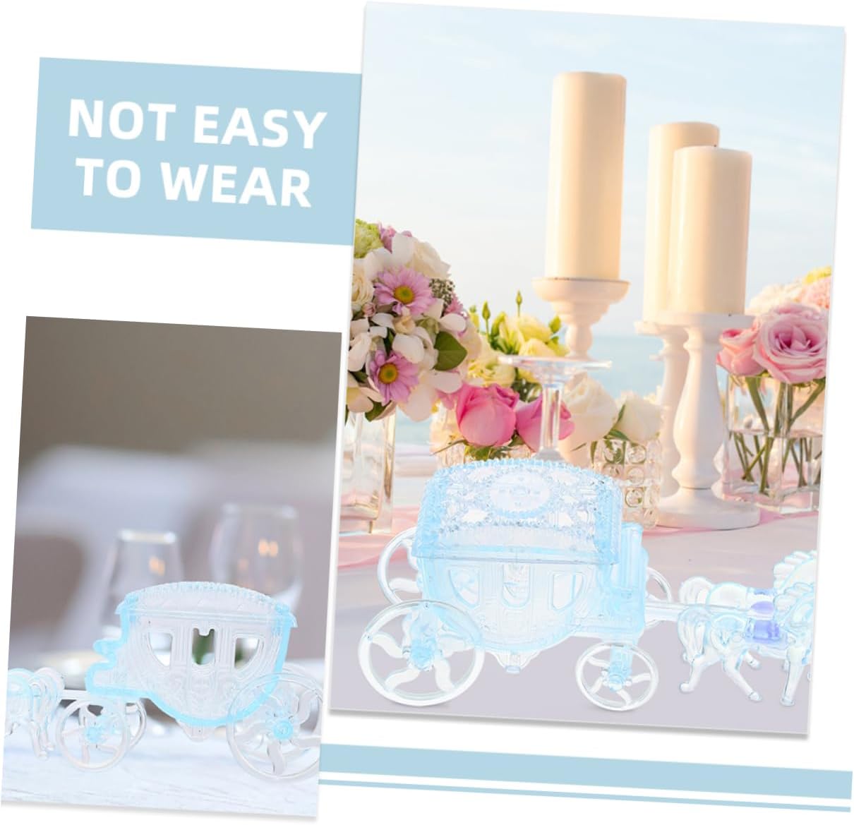 2pcs Carriage Candy Box Creative Wedding Favor Containers