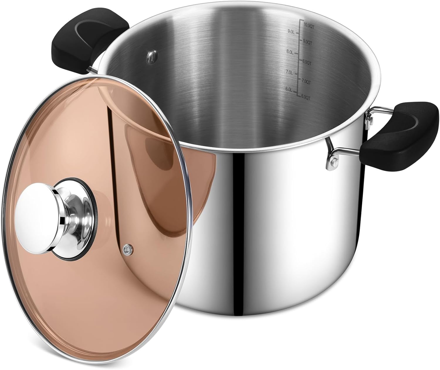 PP CHEF 10 Quart Stainless Steel Stock Pot with Lid