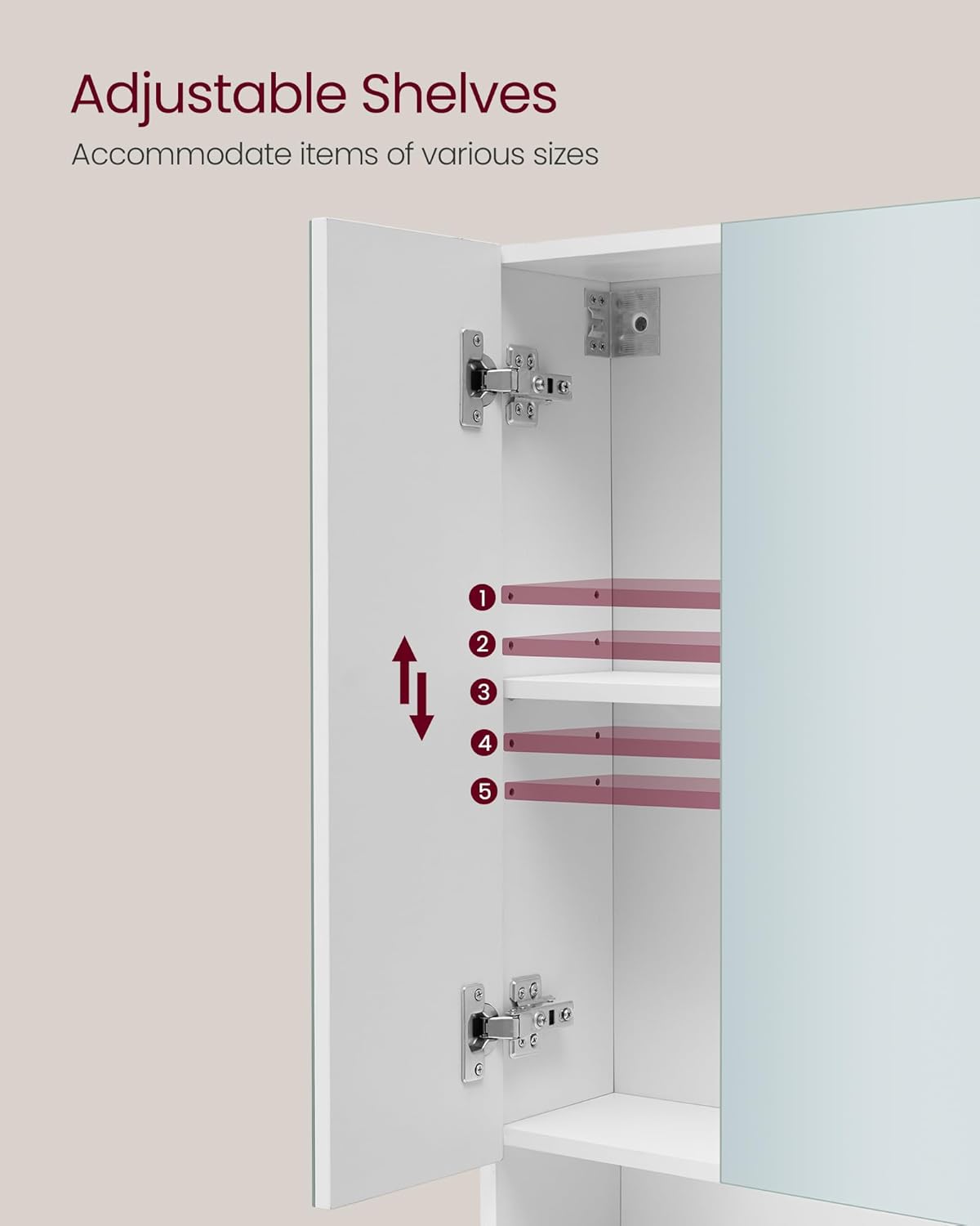 VASAGLE Medicine Cabinet with Mirror and Storage