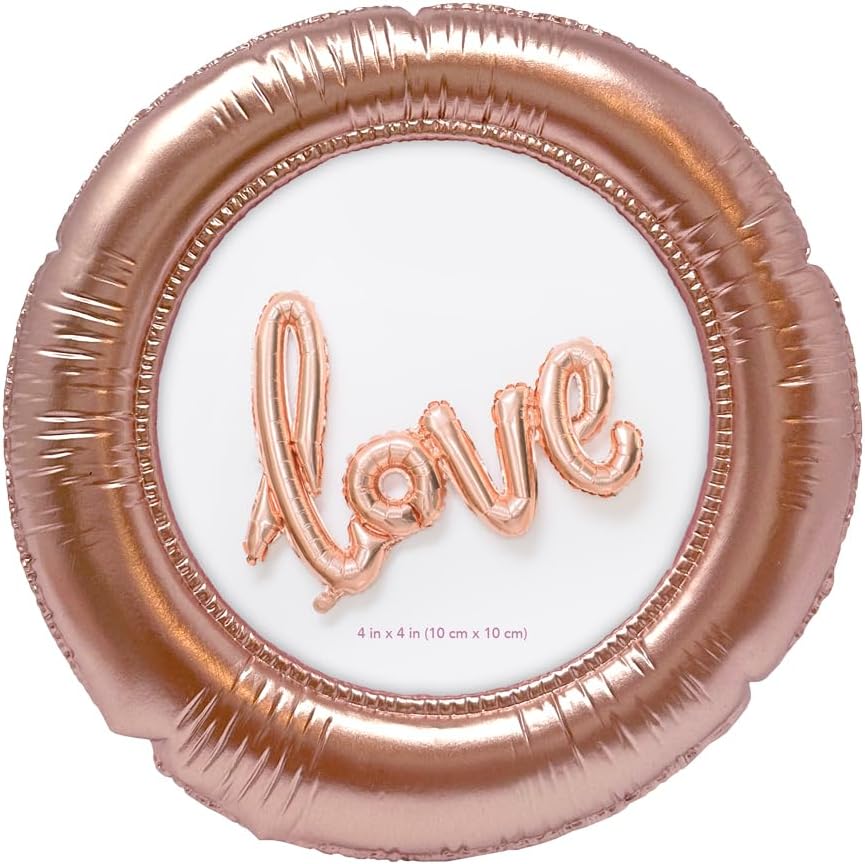 Isaac Jacobs 4x4 Rose Gold Round Balloon Picture Frame