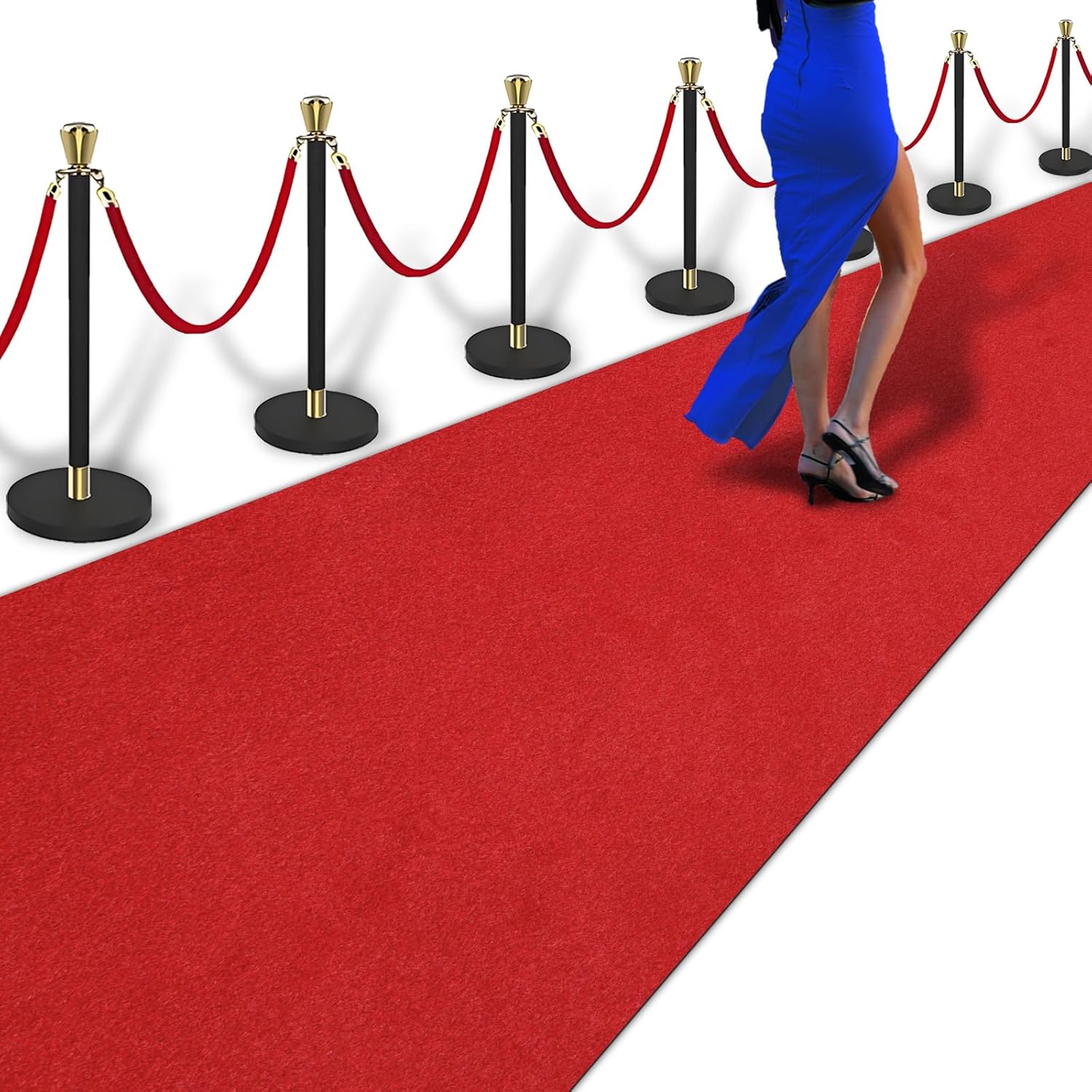 4ft x 10ft Extra Thick Red Carpet Runner for Party and Events