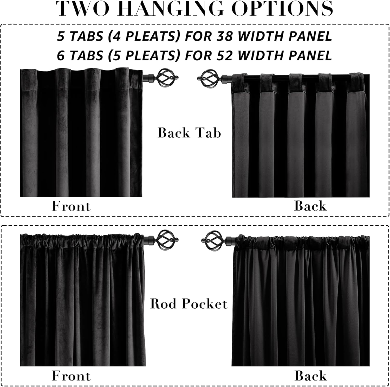 XTMYI Velvet Blackout Door Curtain Panels 80 Inch