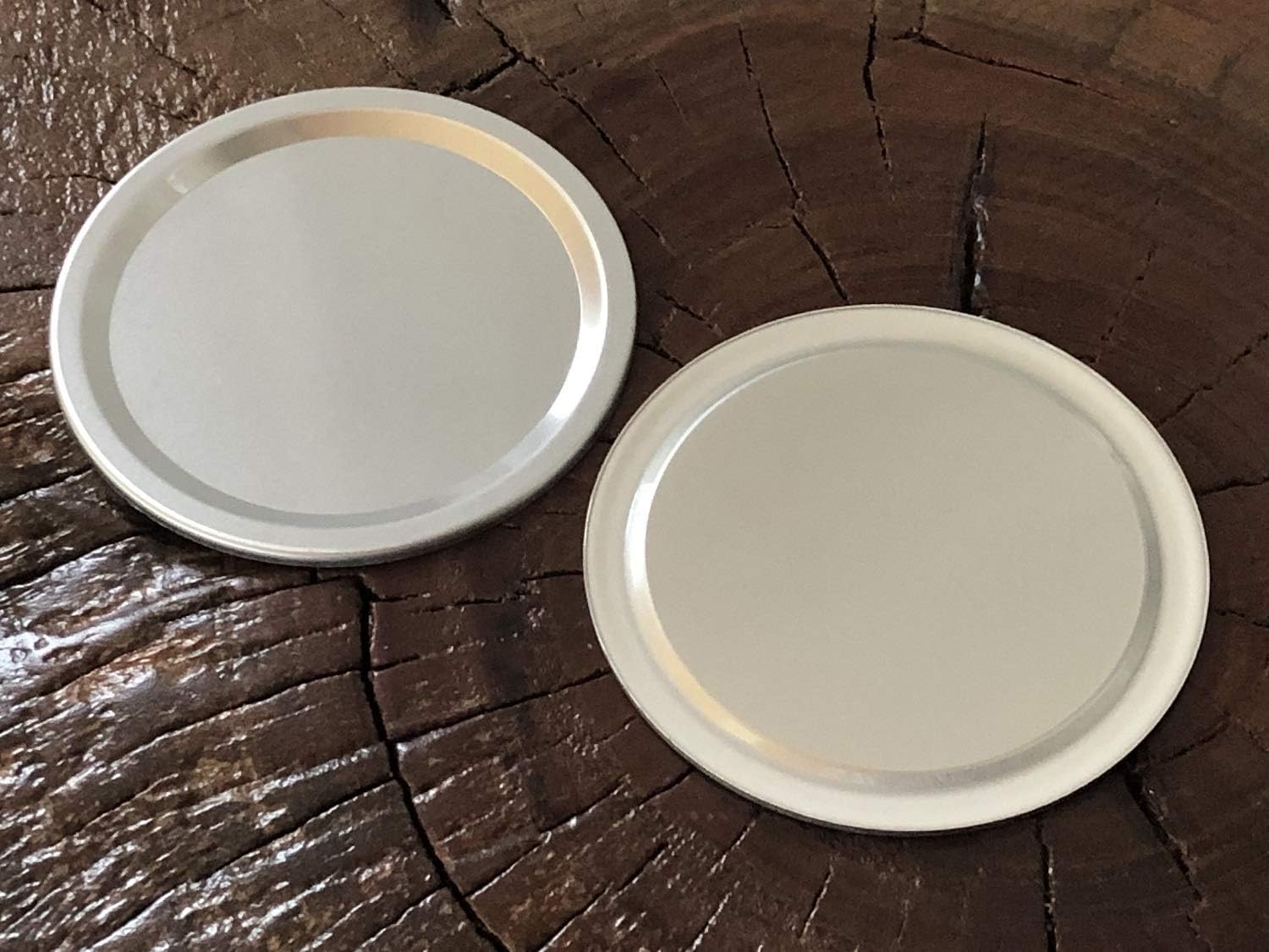 Rust Resistant Reusable Silver Aluminum Airtight Lids for Mason Jars 12 Pack