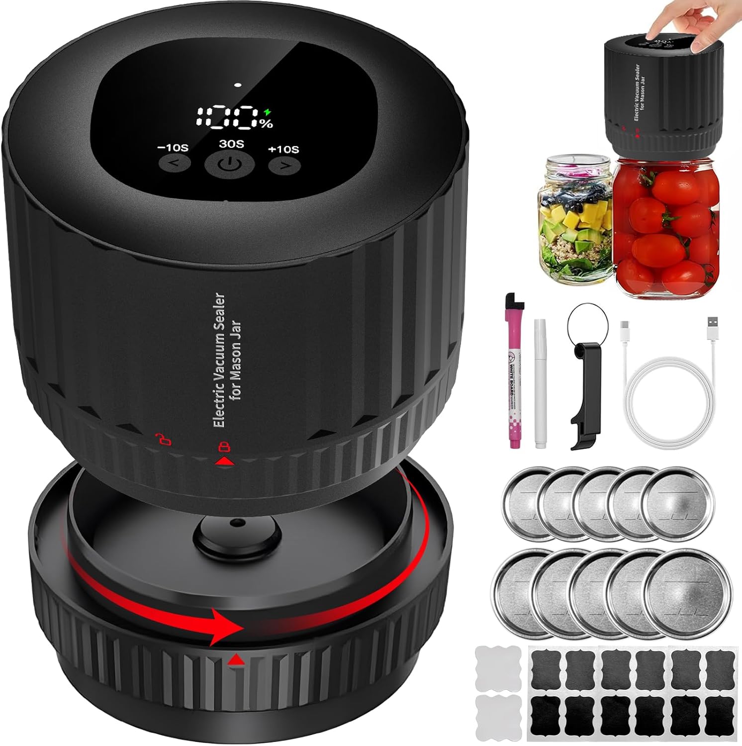 Wizcave Mason Jar Vacuum Sealer Kit
