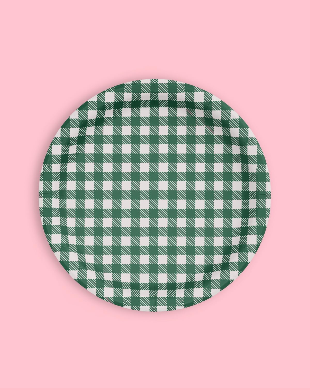 XO Fetti Camp Gingham Paper Plates 24pk 9 Inch