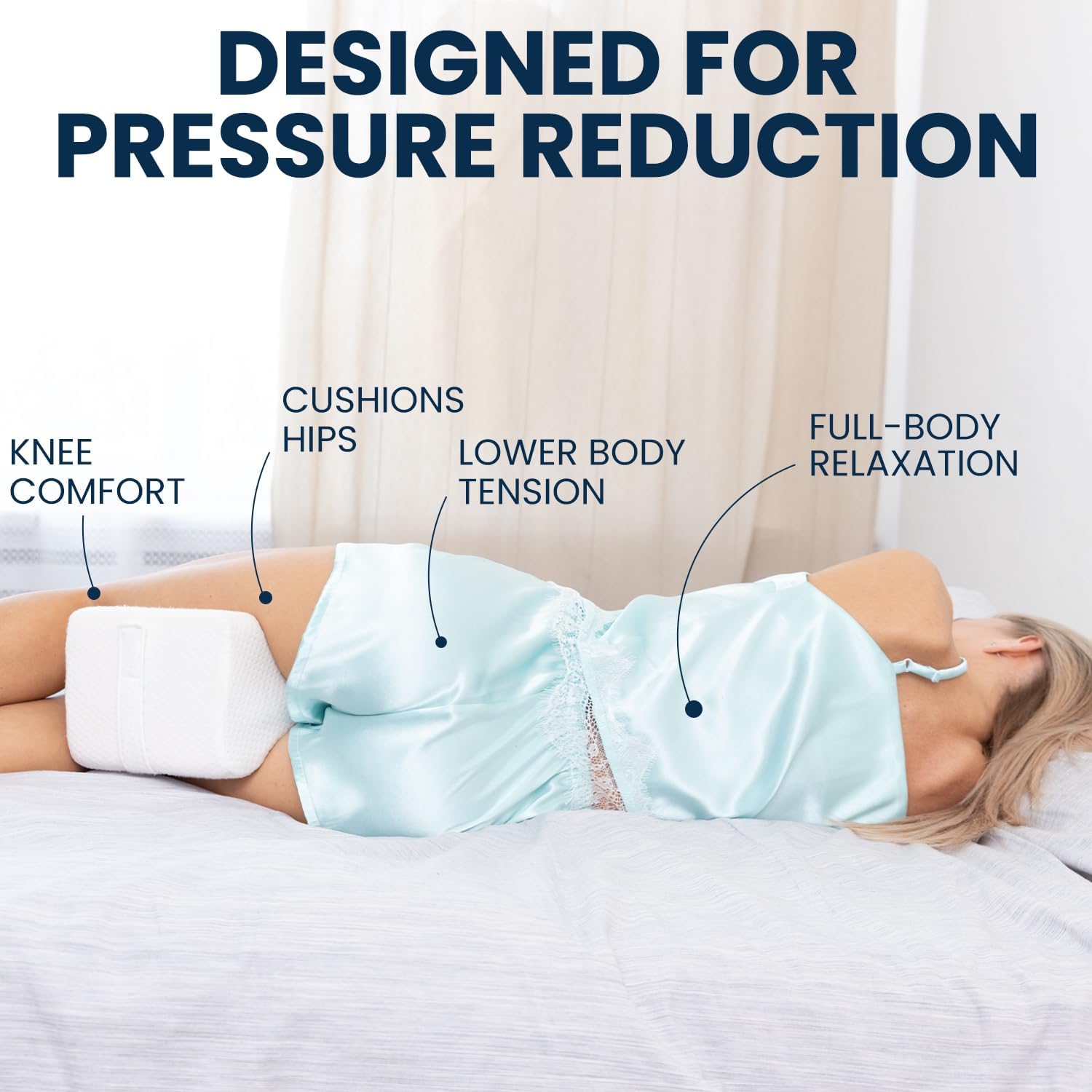Everlasting Comfort Memory Foam Leg Pillow for Side Sleepers