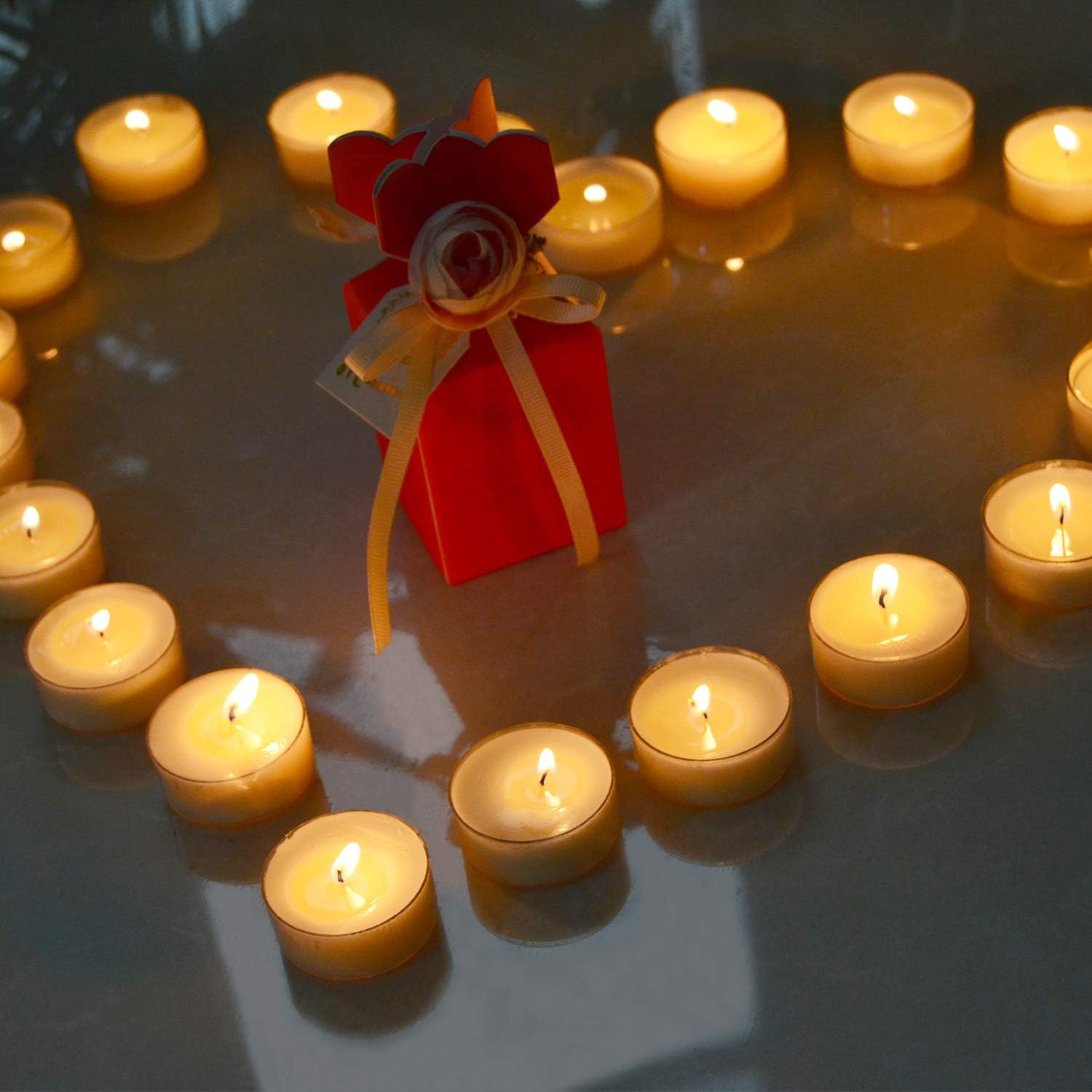 Natural Yellow Beeswax Tea Light Candles 12pcs