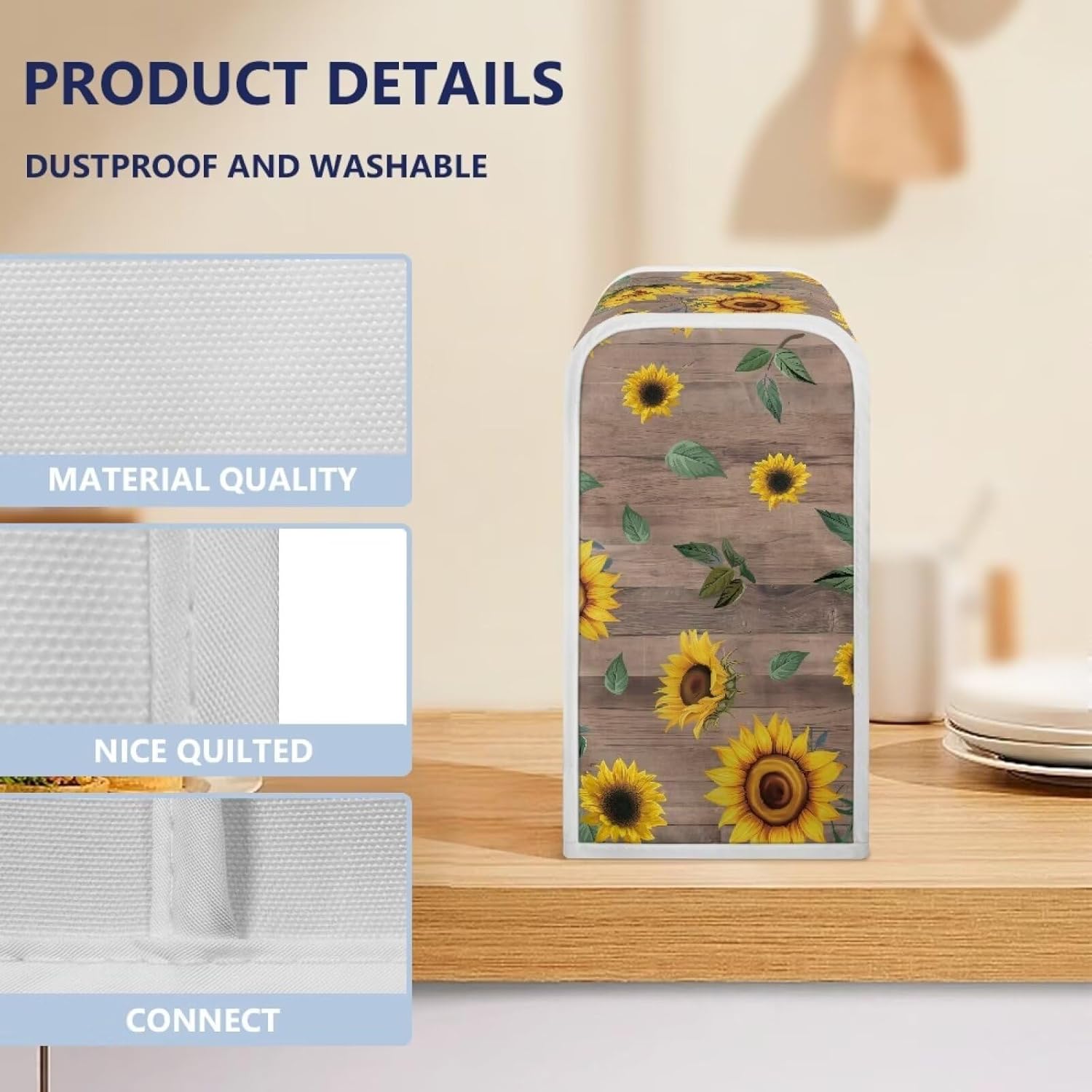 Wooden Sunflower Can Opener Dust Cover