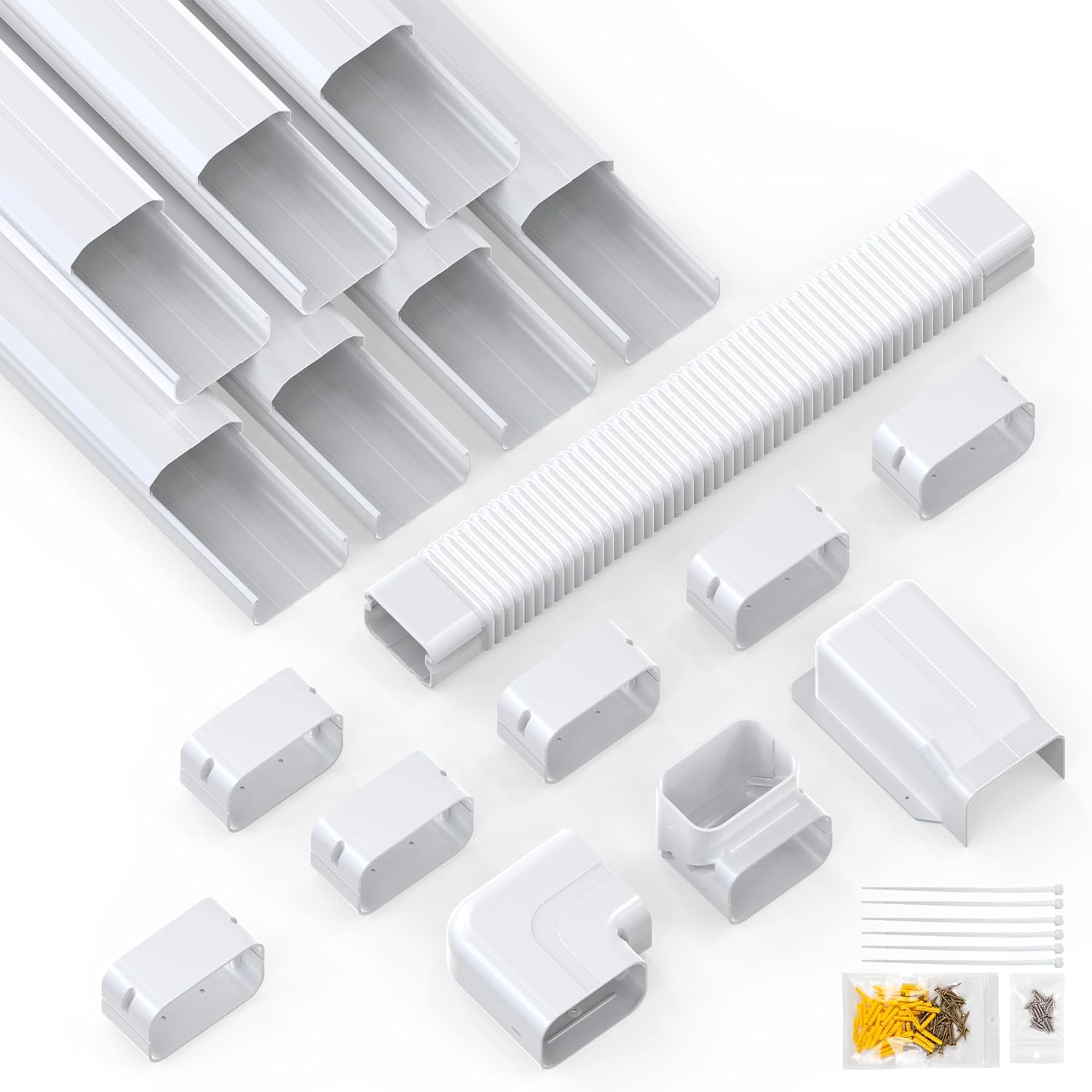 Flamorrow 4 PVC Line Set Cover Kit 25 Ft