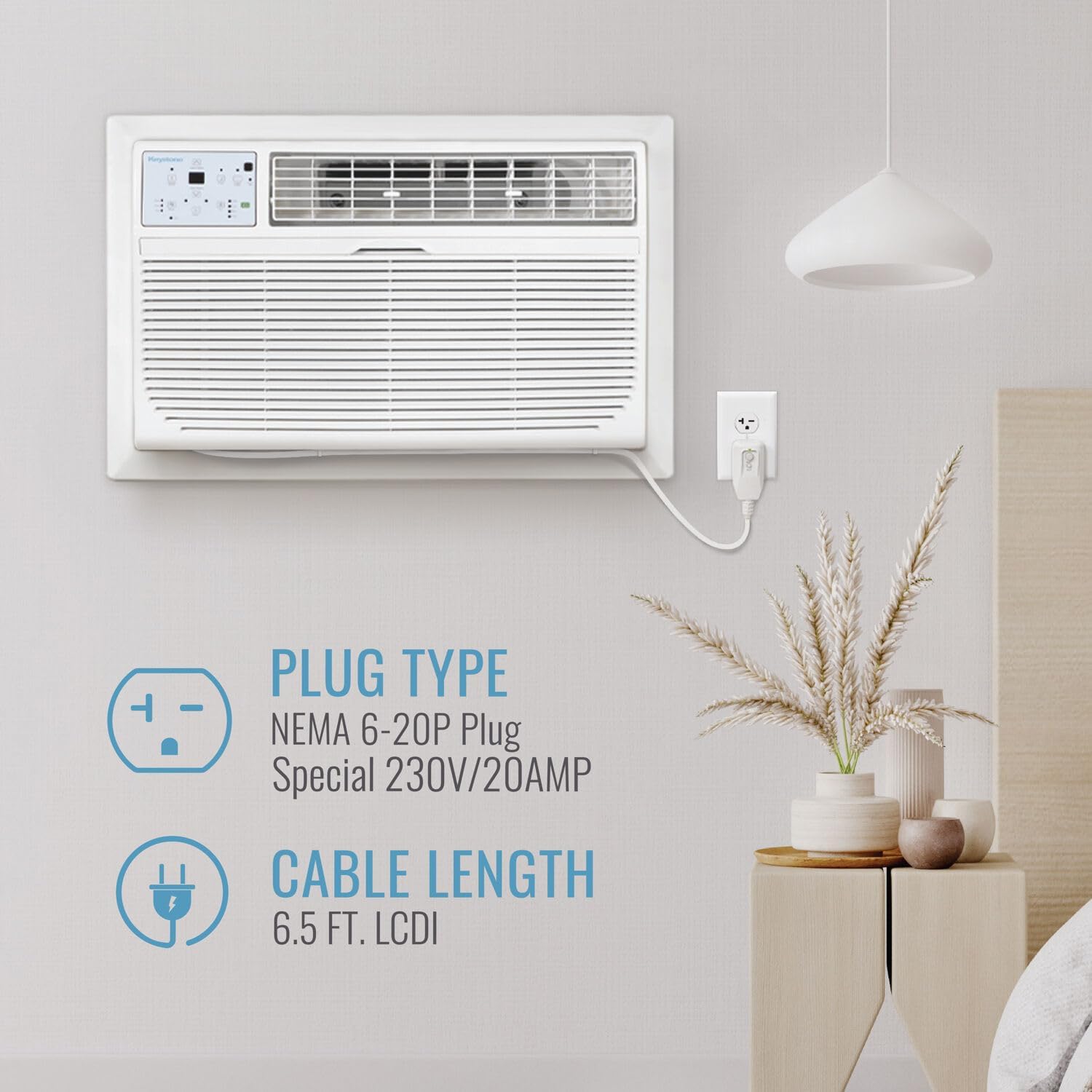 Keystone 14000 BTU Wall AC with Heat and Dehumidifier