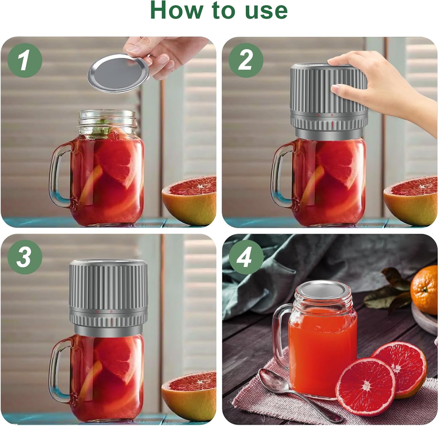 UNERVER M12 Auto Stop Electric Mason Jar Vacuum Sealer