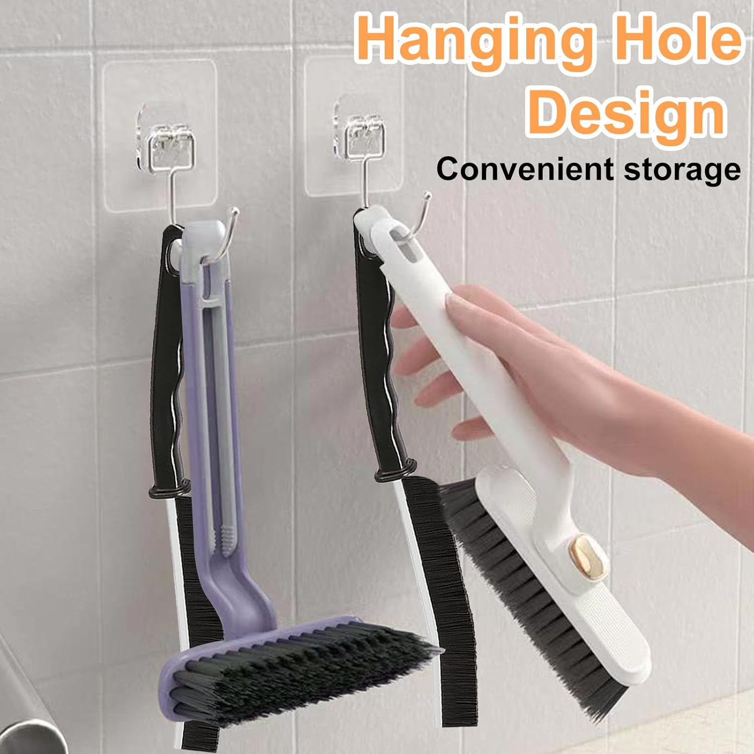 4 PCS Multi-Function Crevice Brush Kit for Kitchen and Bathroom Cleaning