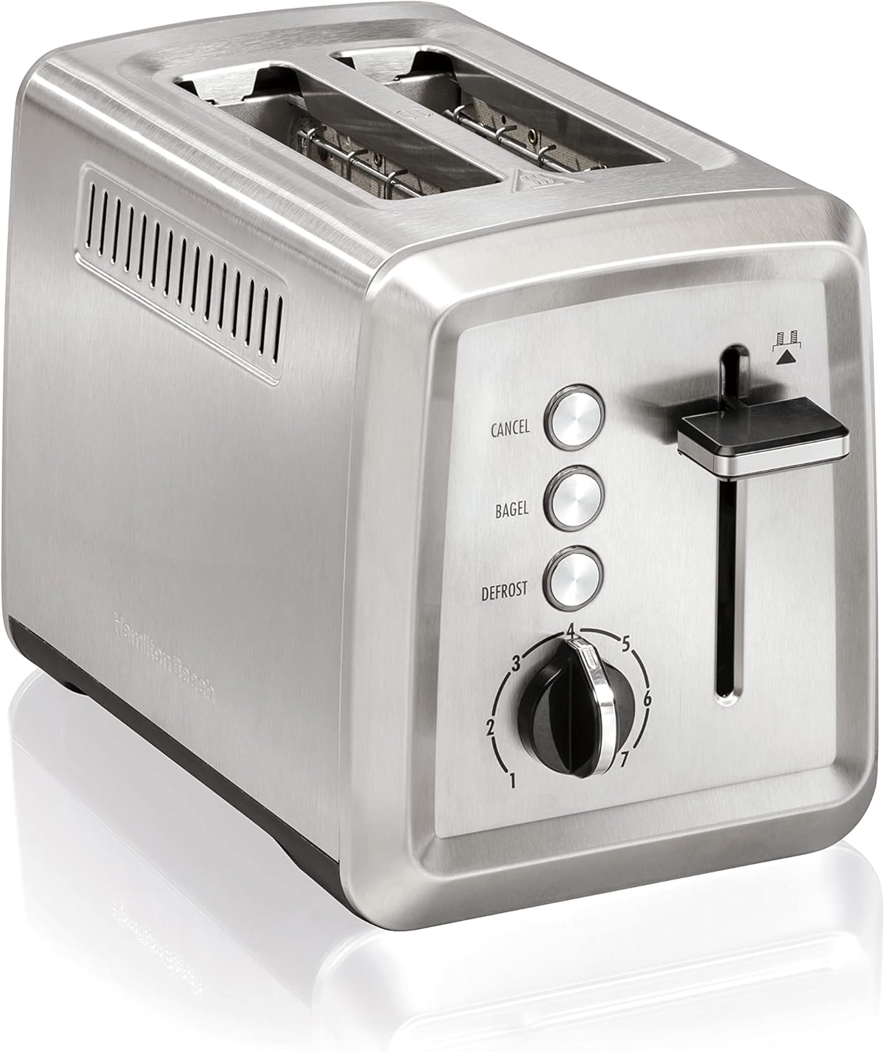 Hamilton Beach 2 Slice Toaster with Bagel Setting and Slide-Out Crumb Tray
