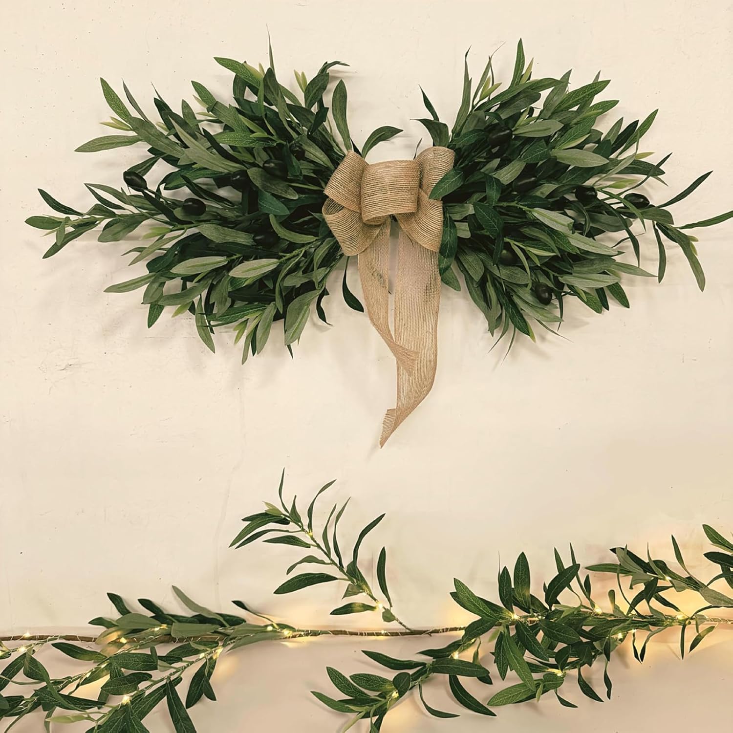 Firlar Artificial Olive Floral Swag 236 Inch Decor