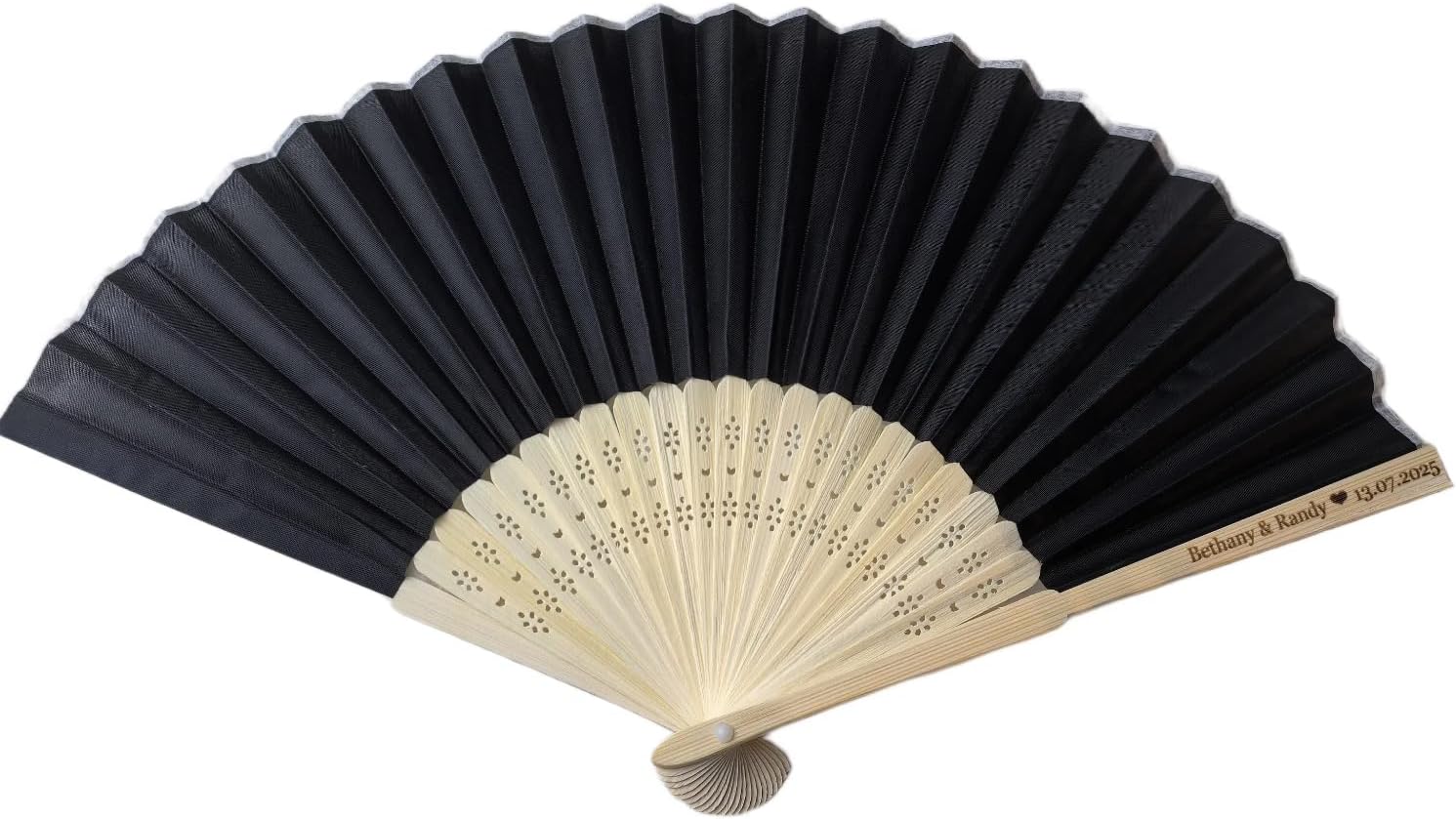 5Pcs Silk Folding Hand Fans Custom Wedding Gift Bridal Party Favors