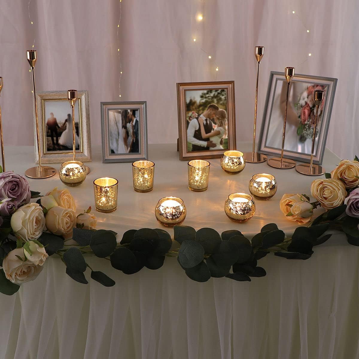 24pcs Assorted Gold Votive Candle Holders