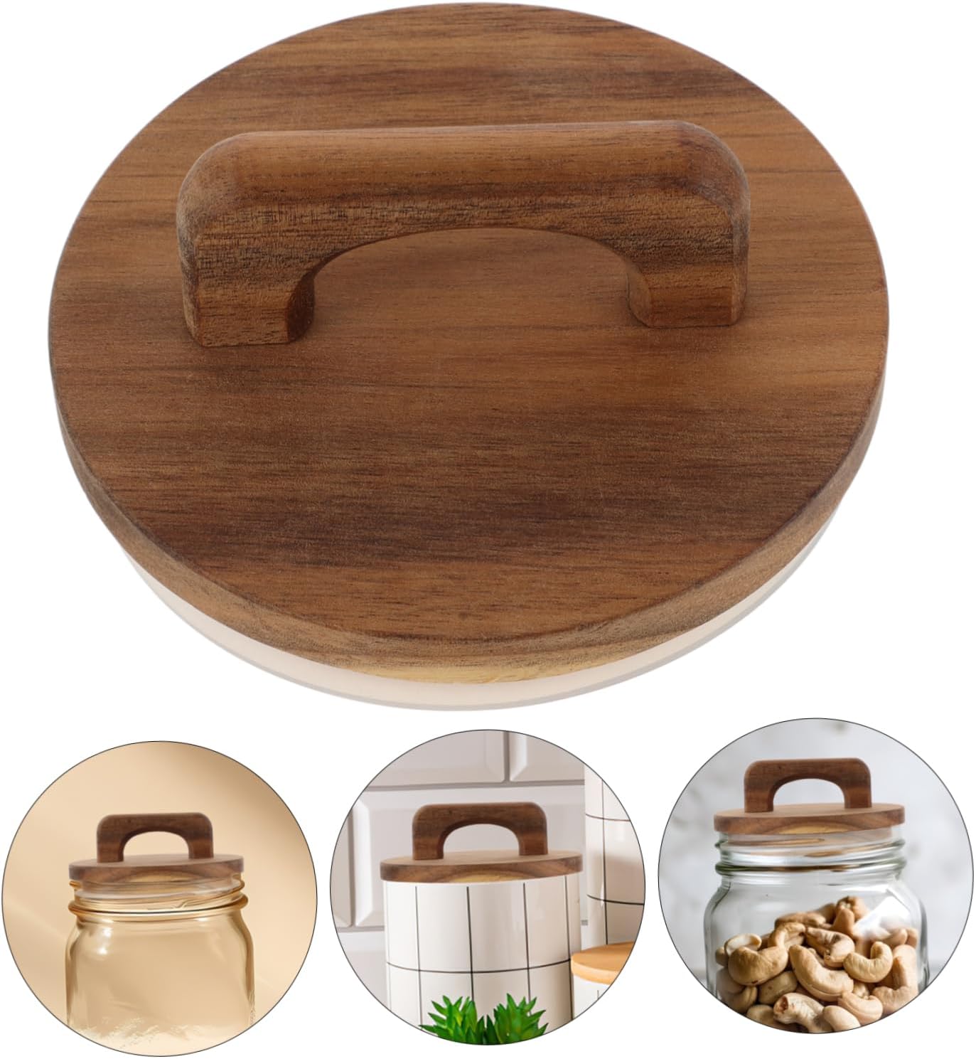 Wooden Lid Storage Jar Multipurpose Canning Covers