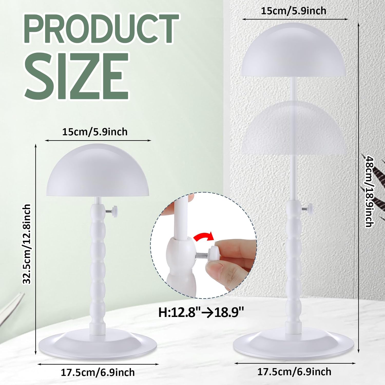 Geelin 4 Pcs Adjustable Metal Hat Stand