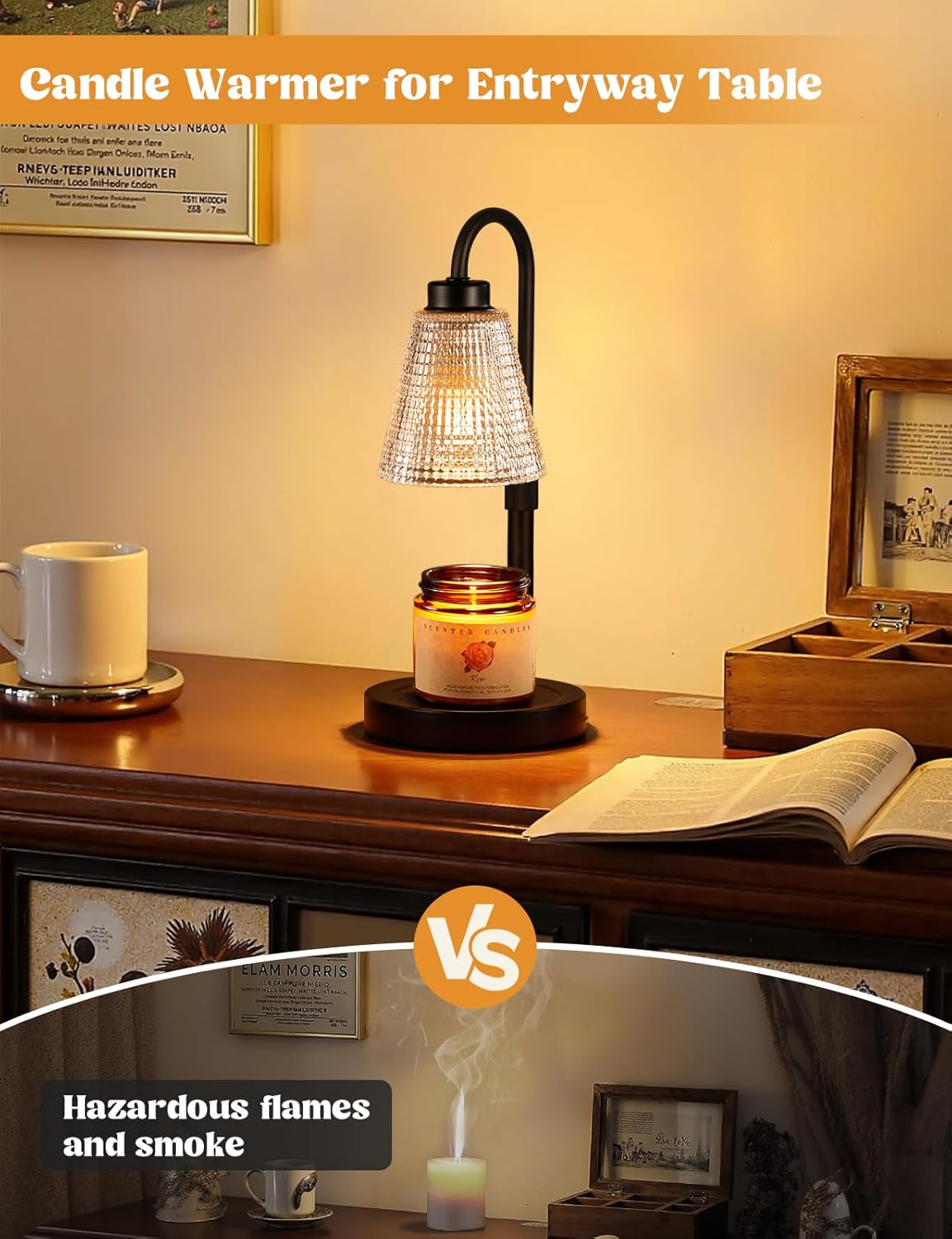 Innqoo Flame-Free Candle Warmer Lamp with Timer