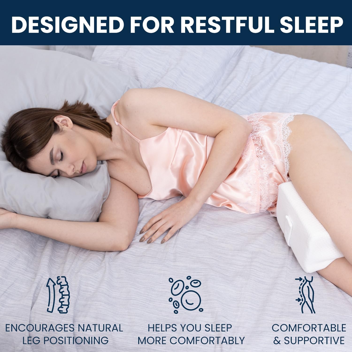 Everlasting Comfort Memory Foam Leg Pillow for Side Sleepers