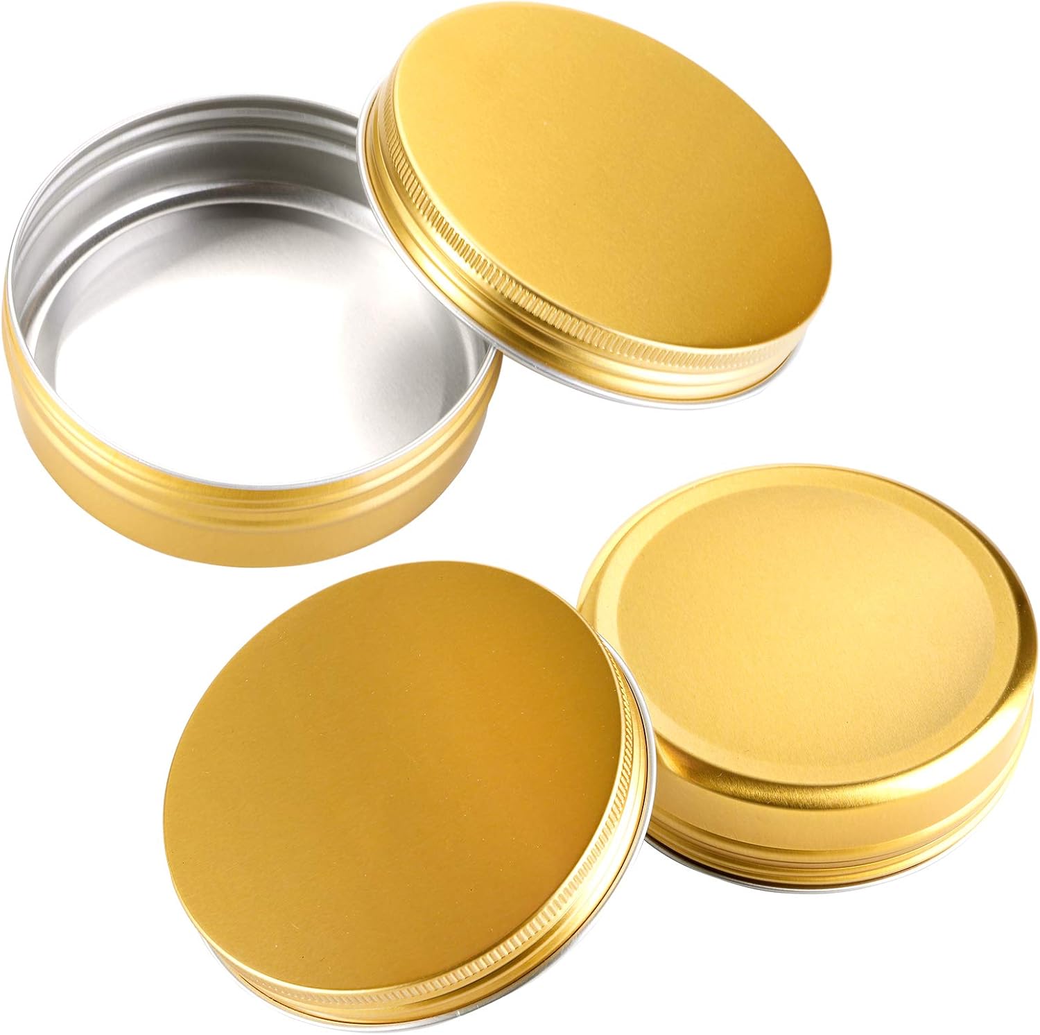 Foraineam 24 Piece 4 Oz Screw Lid Round Tin Jars