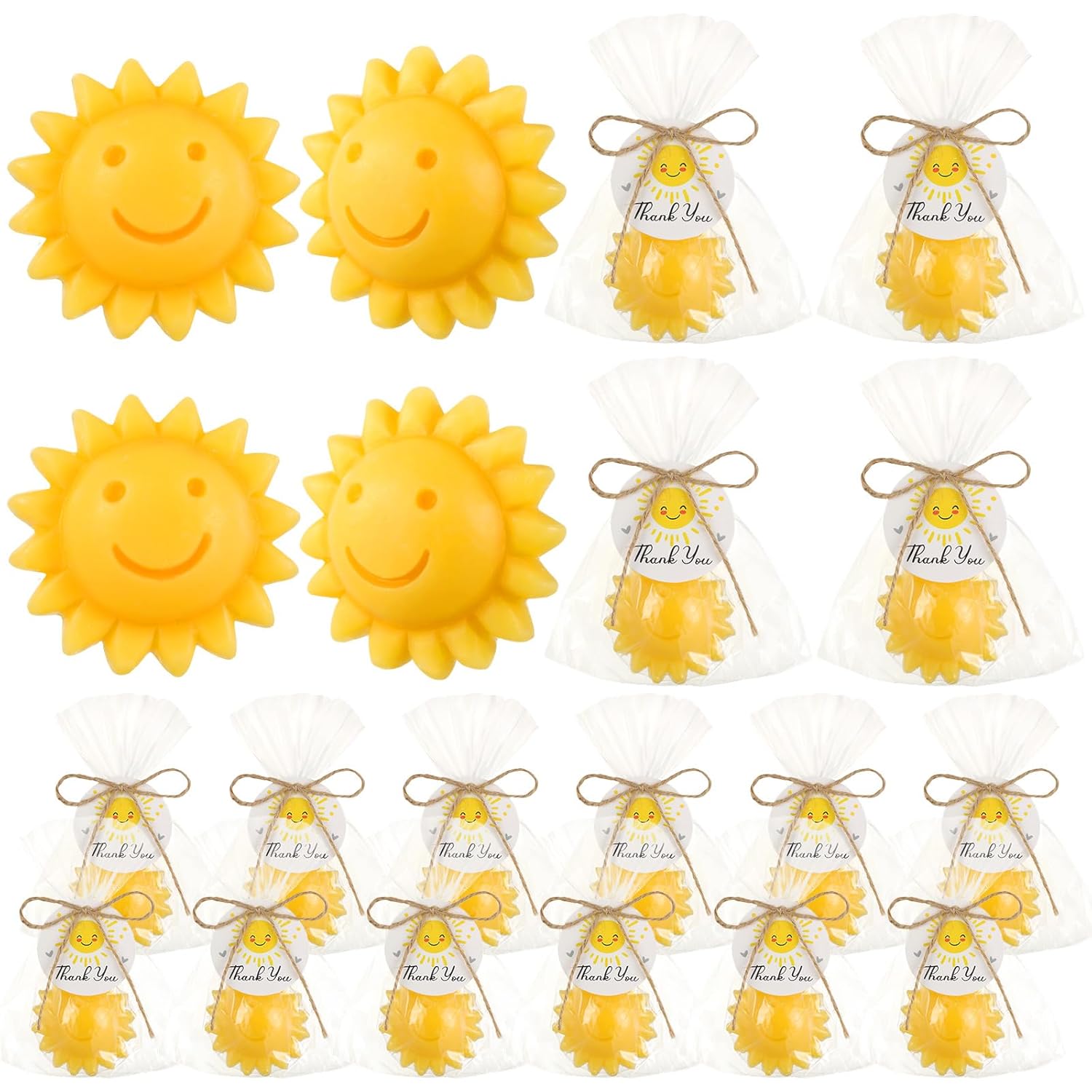 Demissle 20 Pcs Yellow Soap Baby Shower Favors