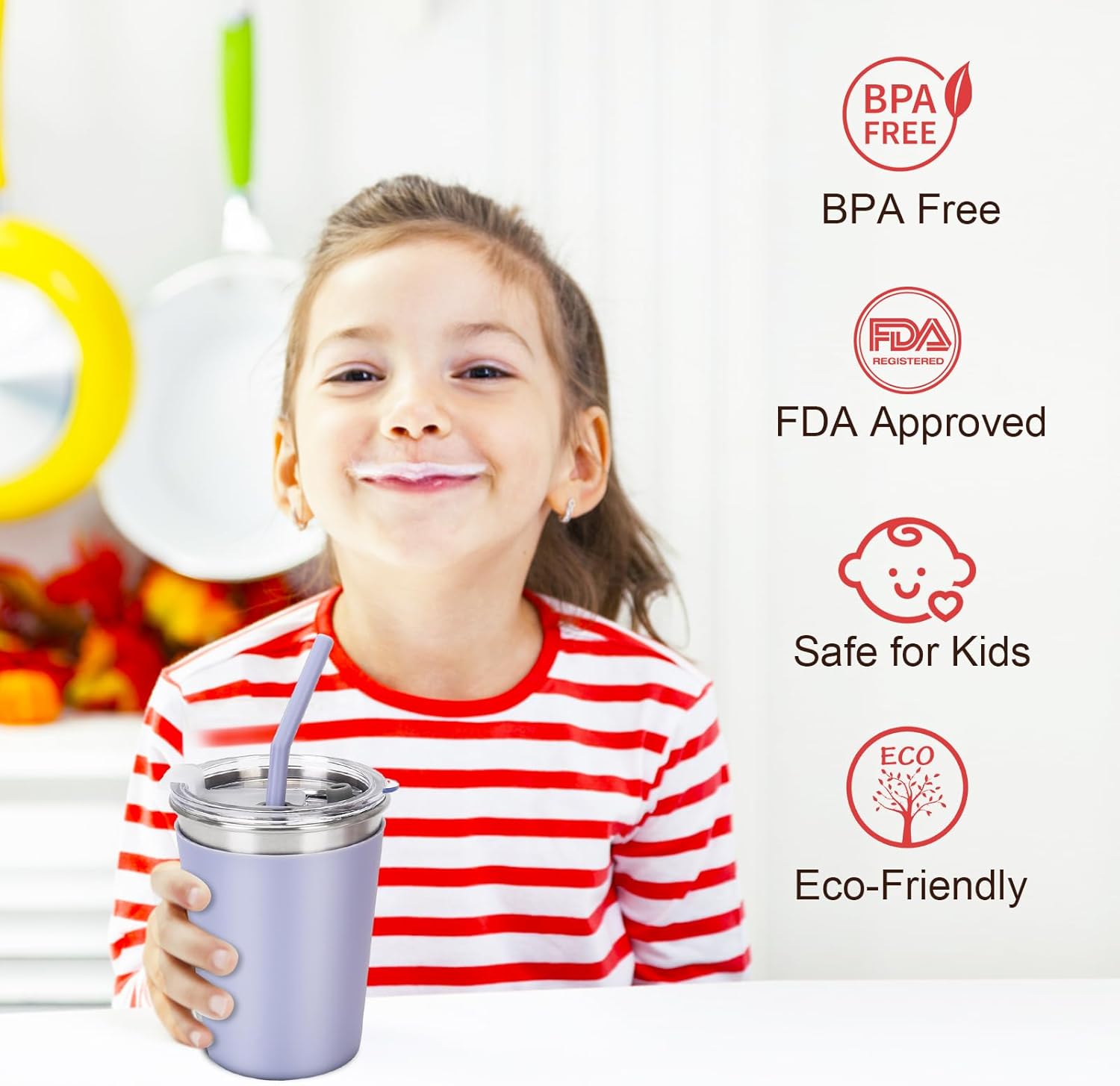 Rommeka Kids Straw Cups 6 Pack 12oz Sippy Cup