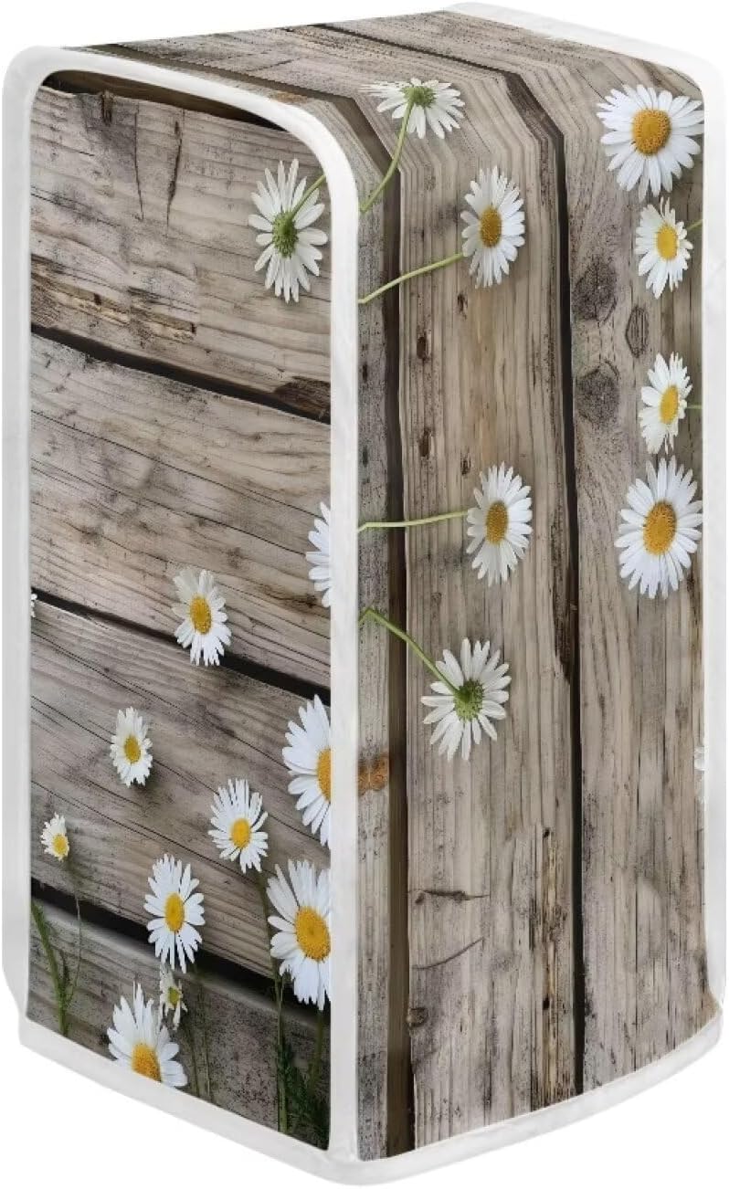 Wood Daisy Can Opener Dust Cover for Kitchen Decor