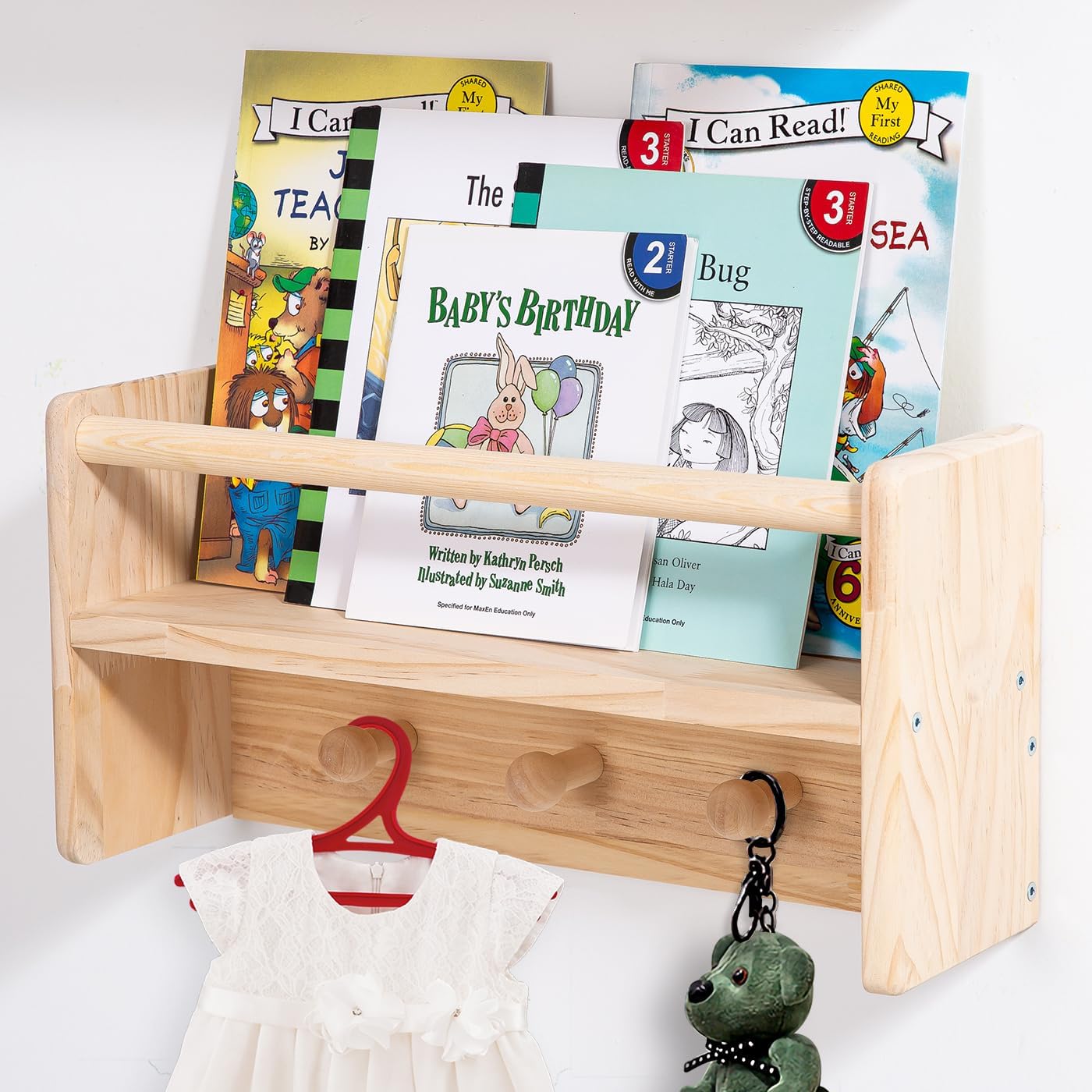AZSKY Floating Wall Bookshelf Set of 3