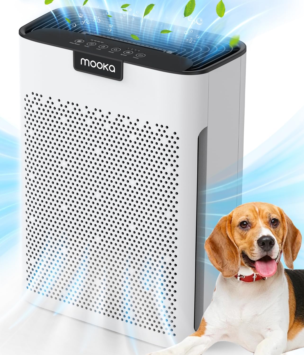 MOOKA H13 HEPA Air Purifier for Large Room 2200 Ft2
