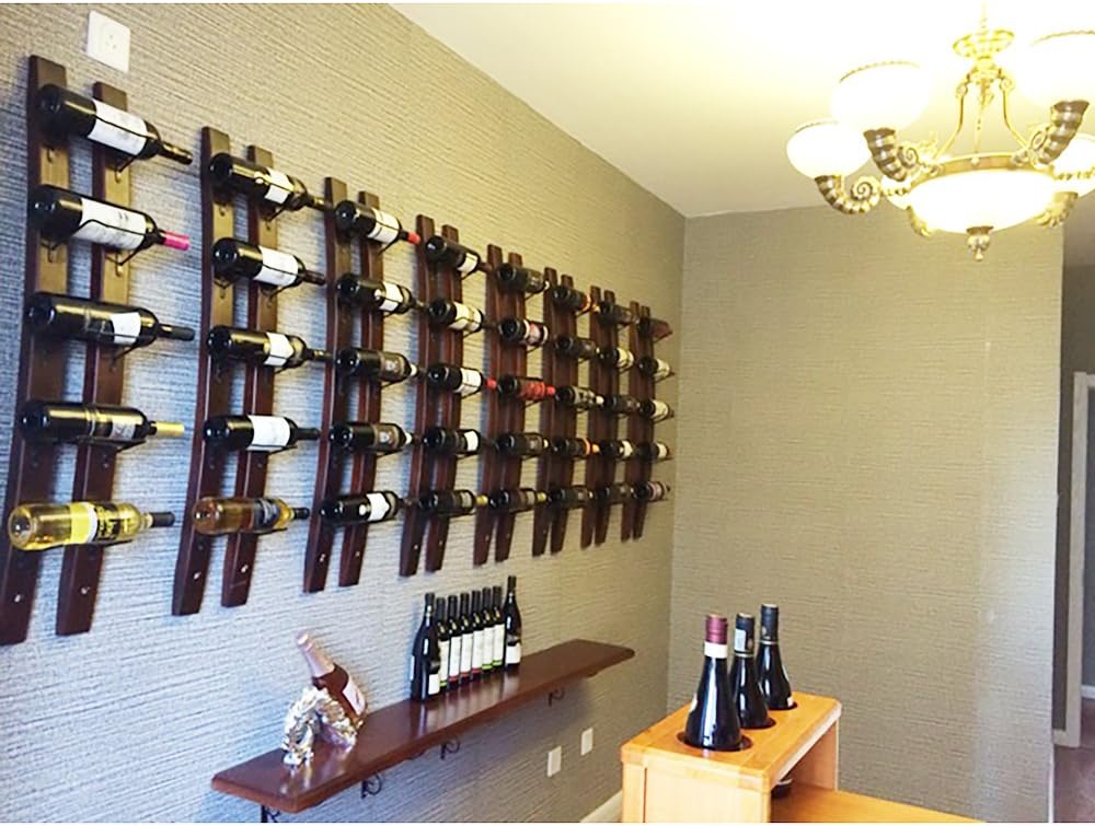 Wall Mounted Wine Rack with 6 Bottle Storage