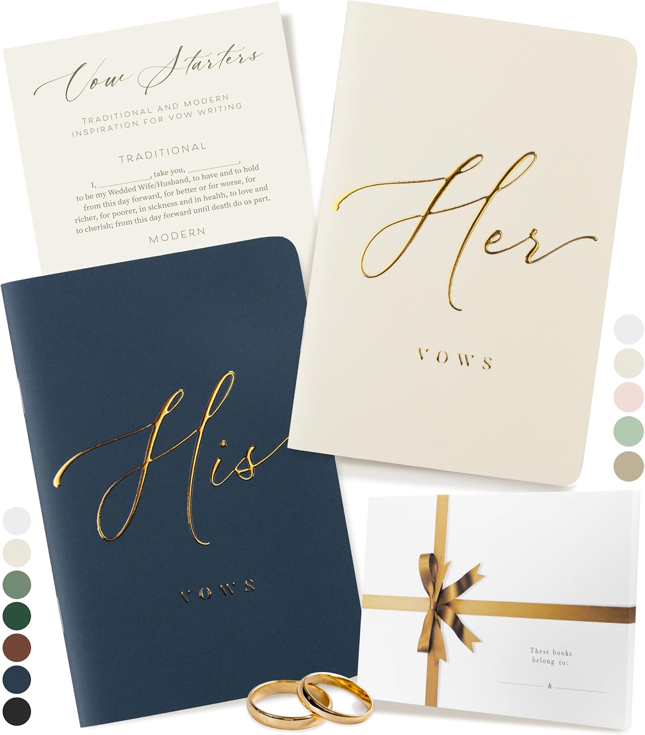 ARTESORI Premium Wedding Vow Book for Her Him