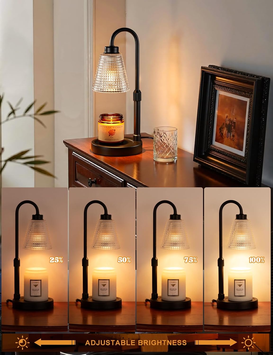 Innqoo Flame-Free Candle Warmer Lamp with Timer