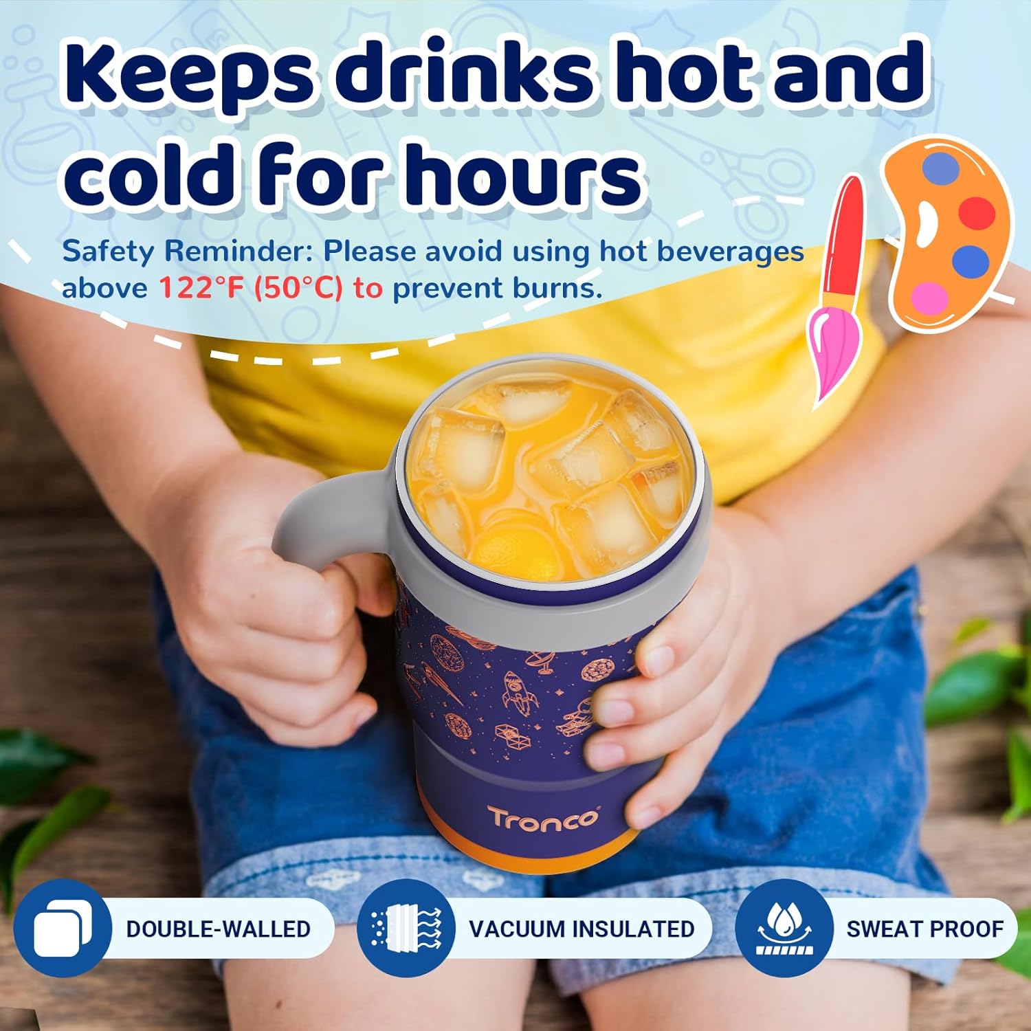 Tronco 14 Oz Kids Insulated Tumbler with Handle 1