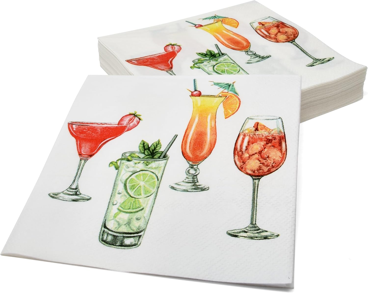 Gift Boutique 100 Count Cocktail Napkins for Summer Parties