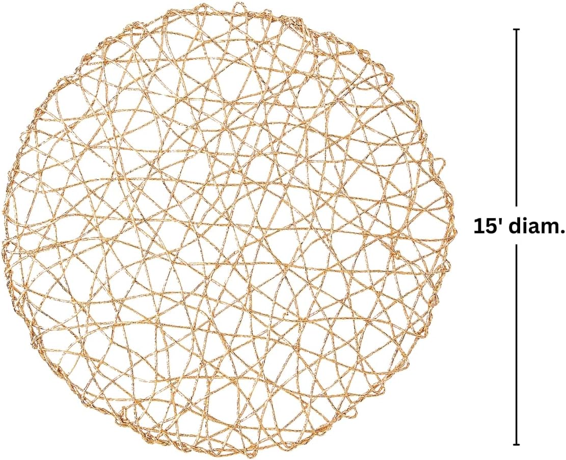 Fun Express Gold Metallic String Placemat Set of 6