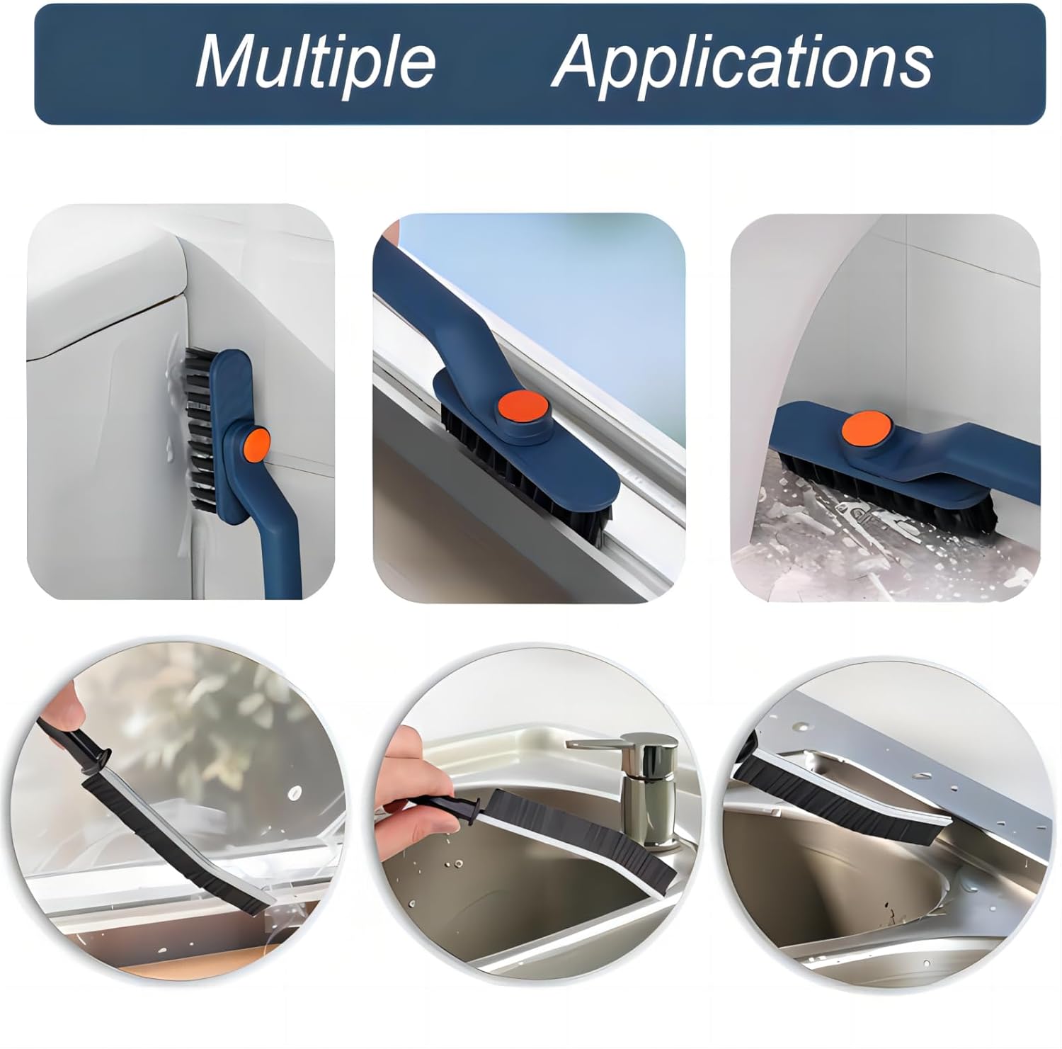 3 Pcs Hard Bristle Crevice Cleaning Brush Set