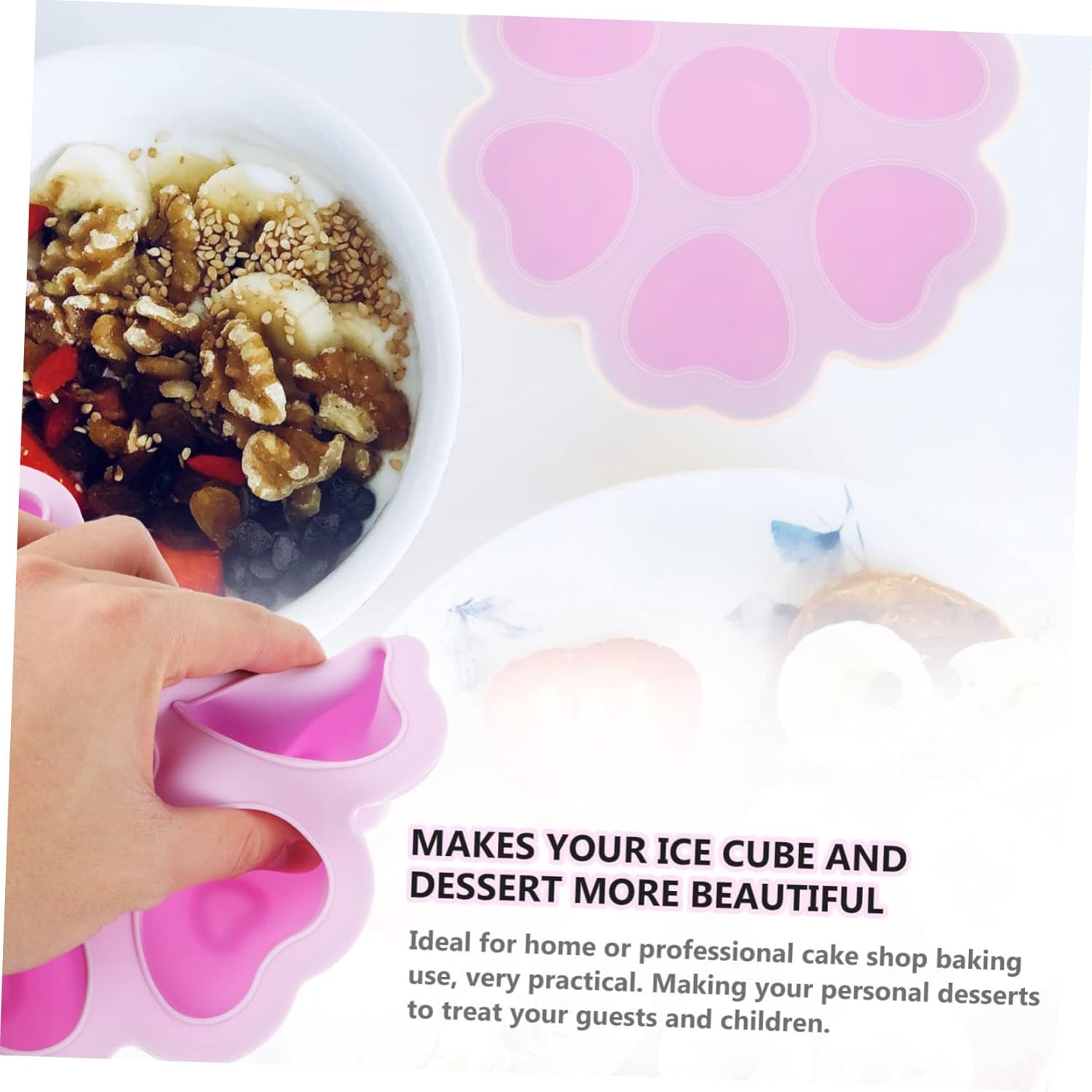 DOITOOL Purple Silicone Ice Cube Maker Set