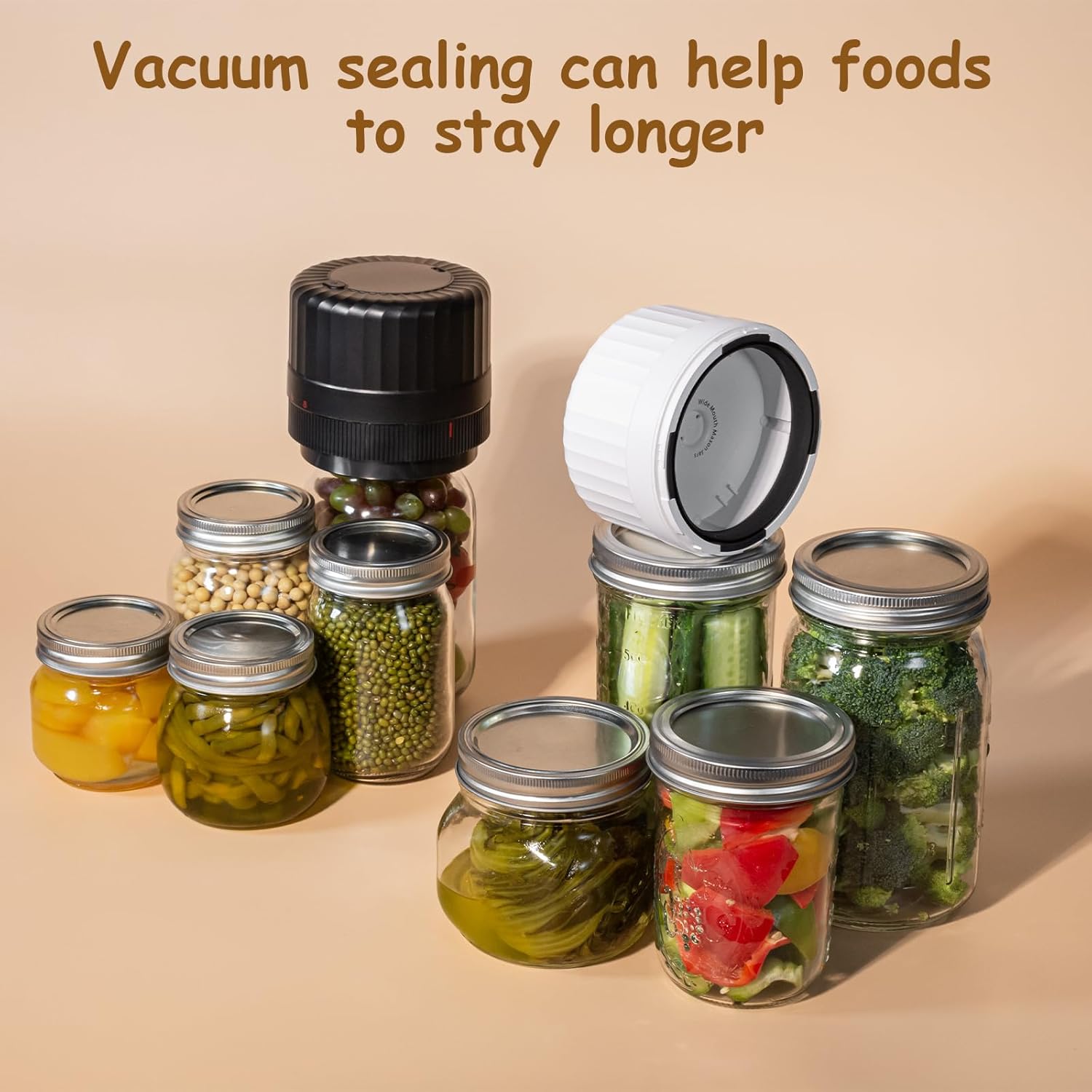 Fully Automatic Mason Jar Vacuum Sealer Kit